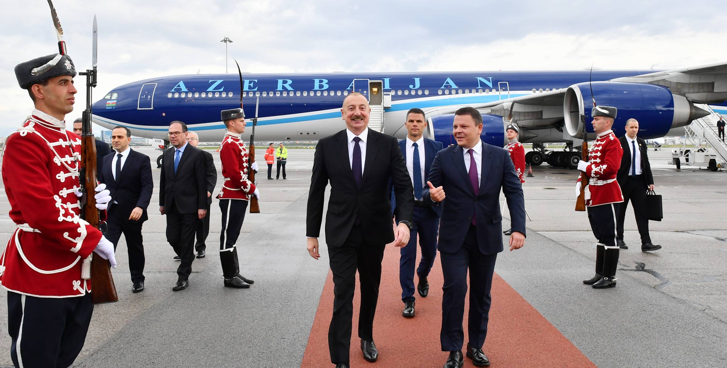Ilham Aliyev arrived in Bulgaria for working visit