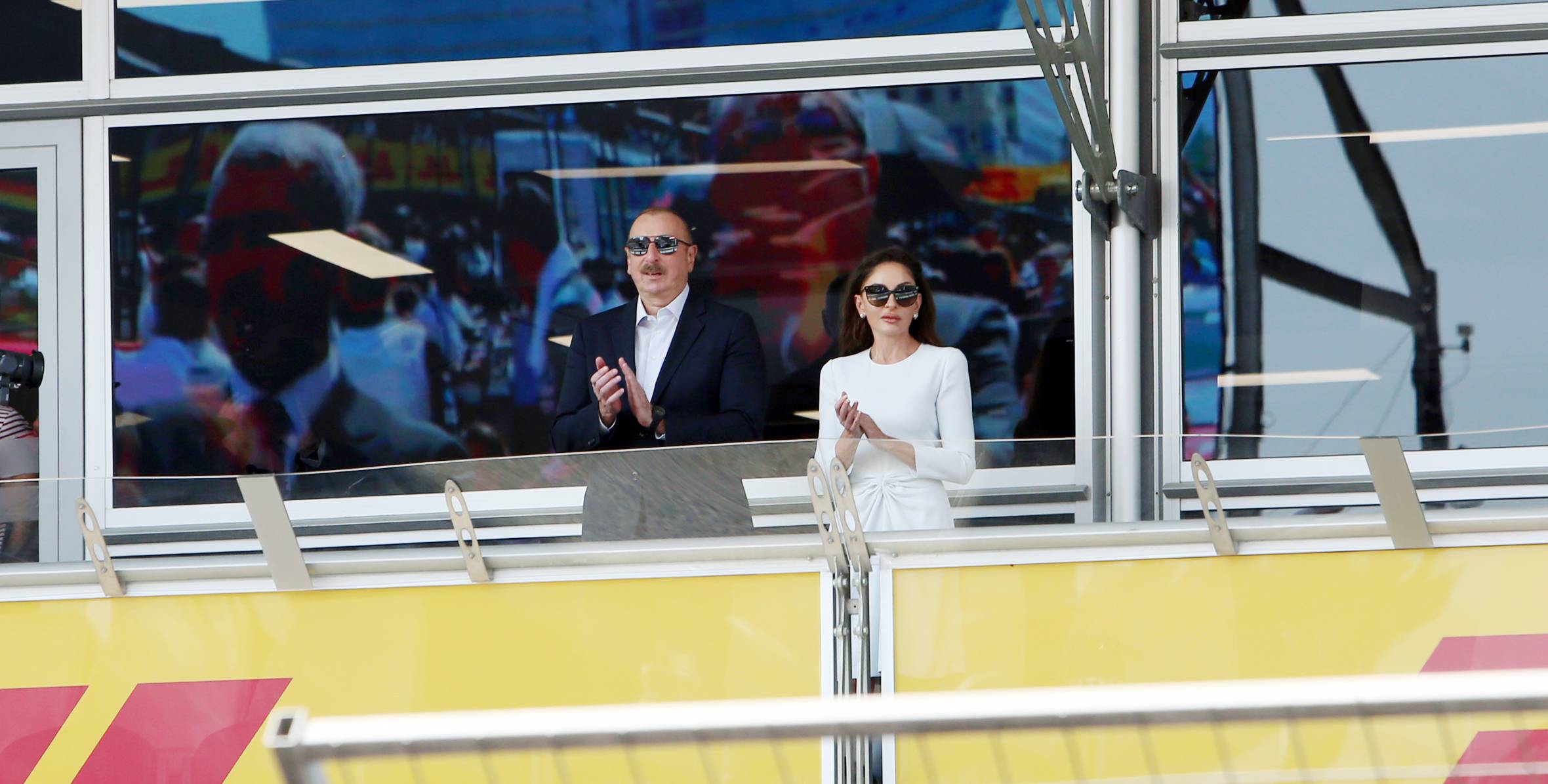 Ilham Aliyev and First Lady Mehriban Aliyeva watched the main race of the Formula 1 Azerbaijan Grand Prix