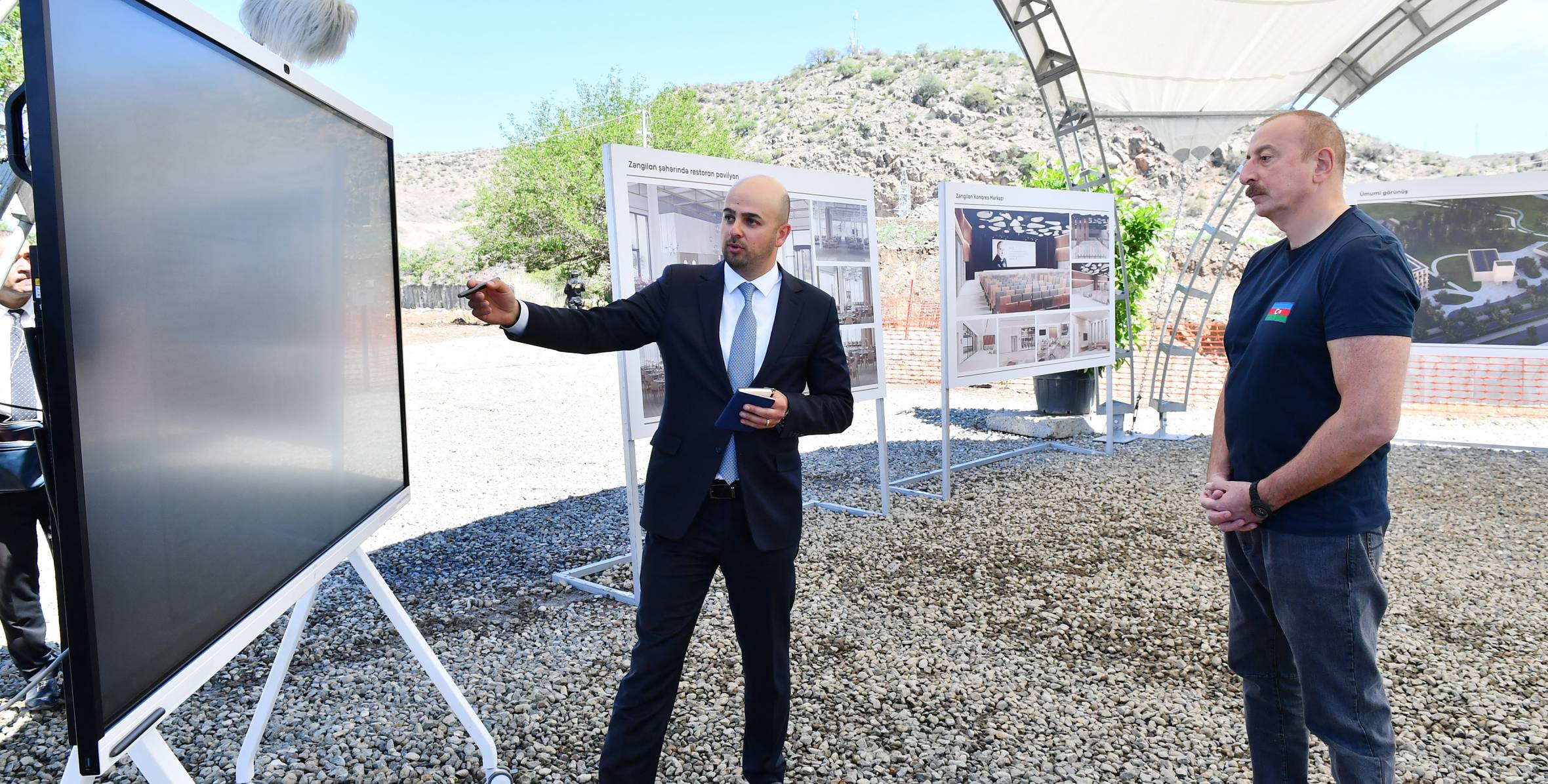 Ilham Aliyev viewed construction progress of Zangilan Convention Center