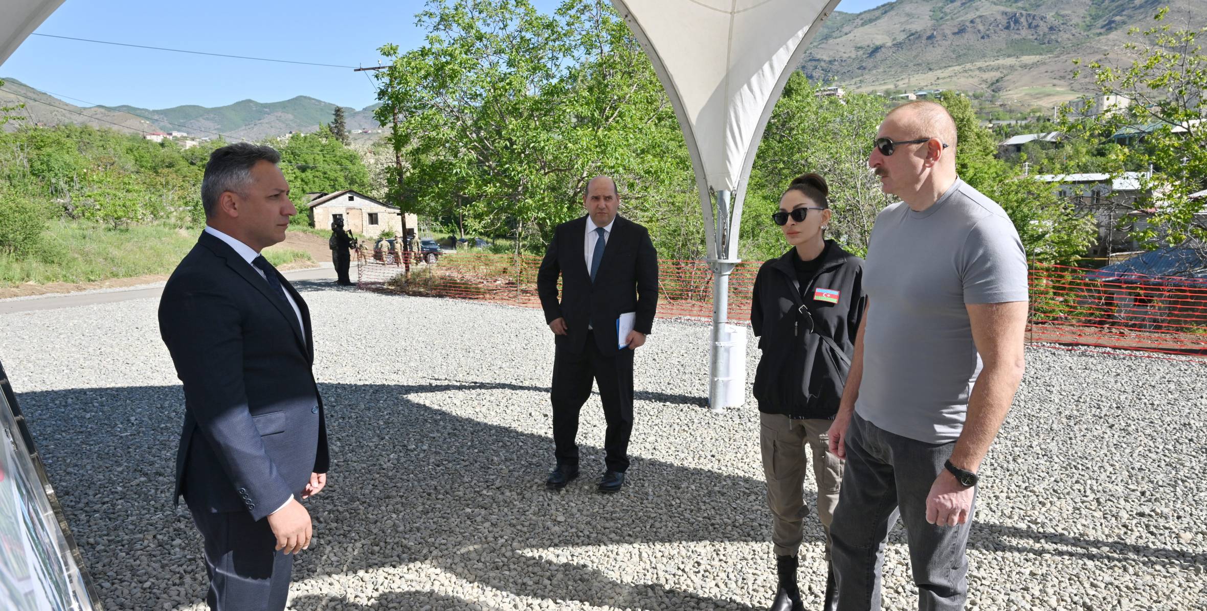 Ilham Aliyev and First Lady Mehriban Aliyeva have attended a groundbreaking ceremony for the first residential quarter in the settlement of Hadrut