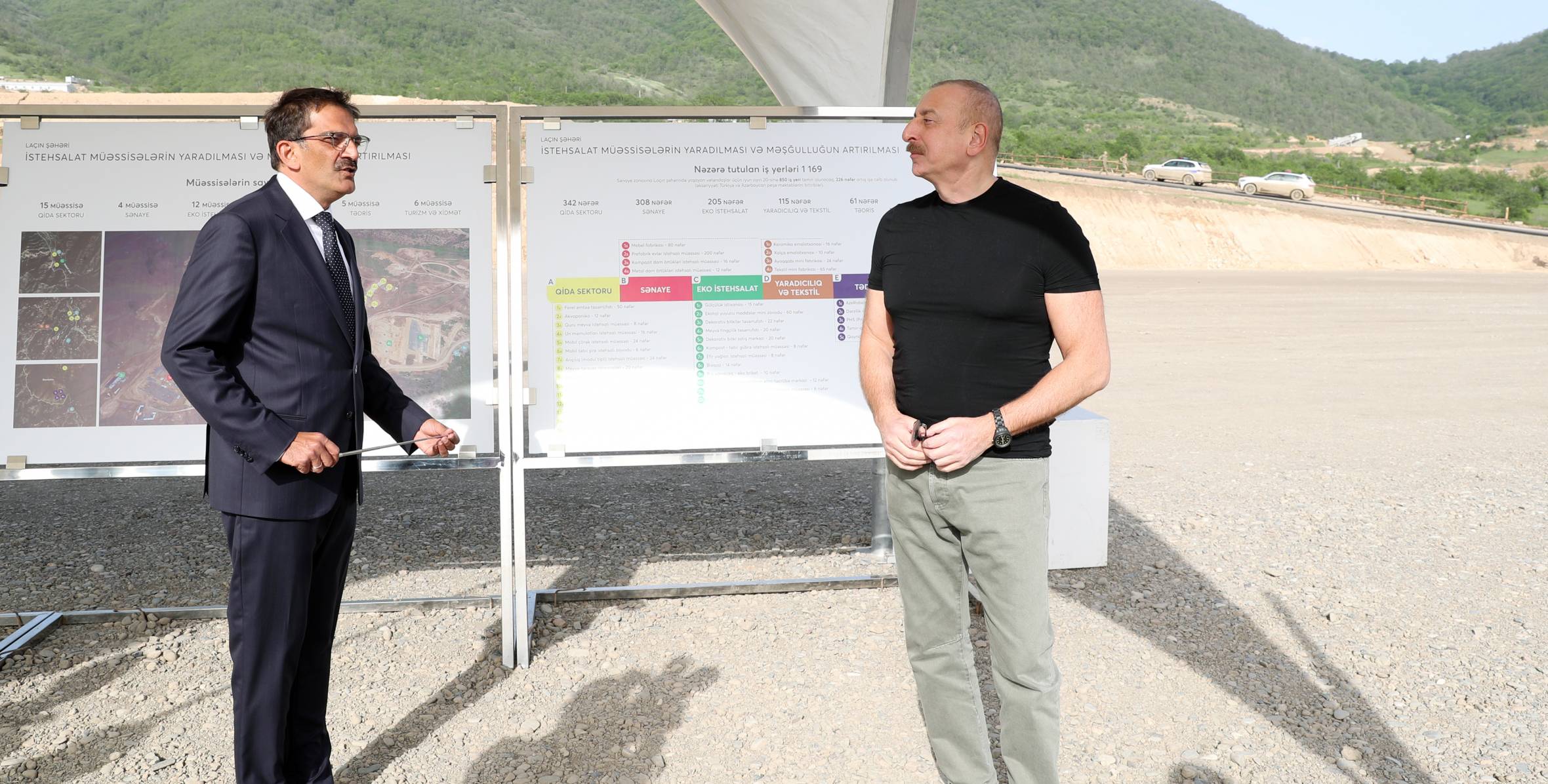 Ilham Aliyev viewed works done in Agro-Industrial Park in Lachin city