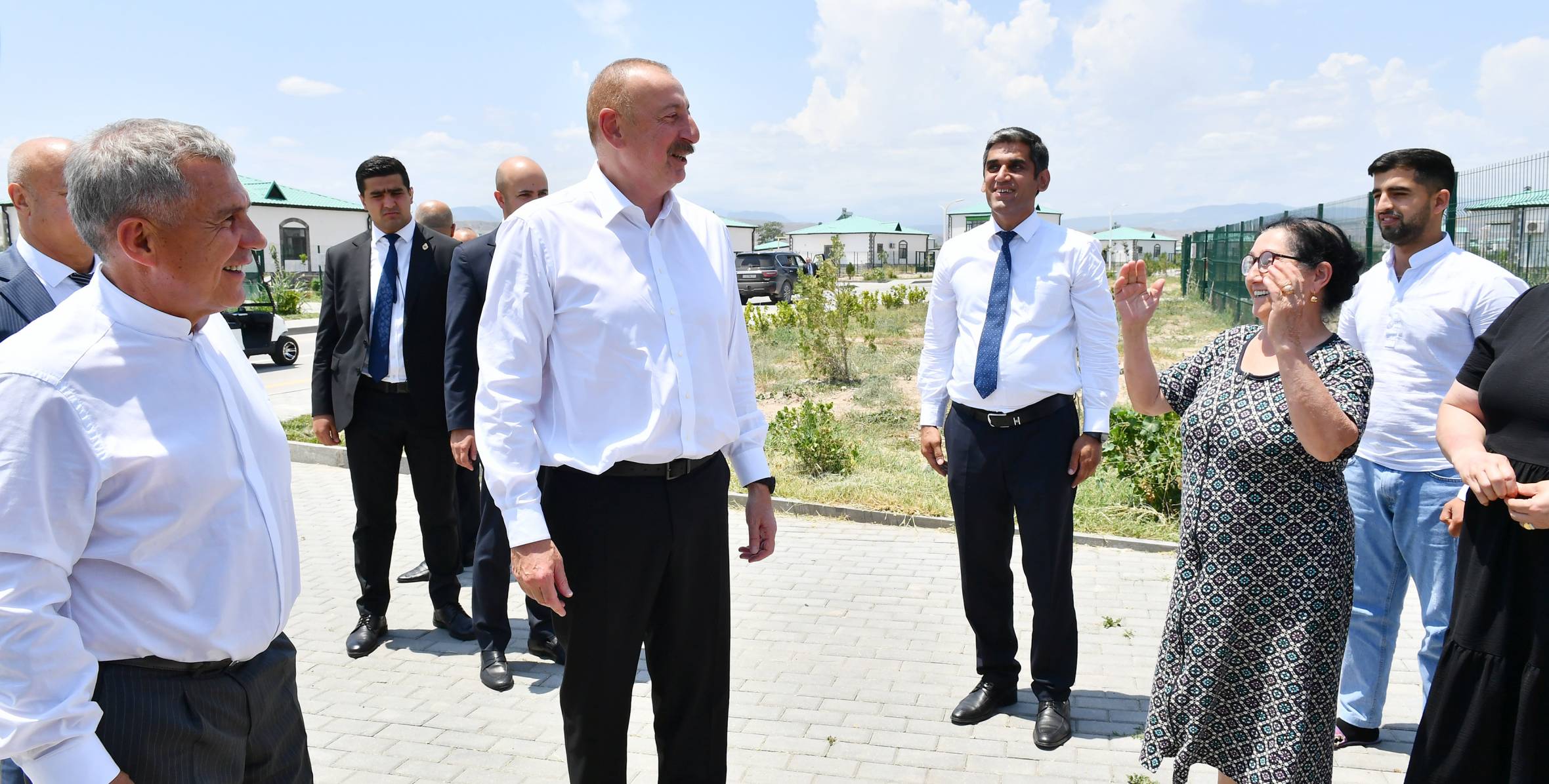 Ильхам Алиев и Раис Татарстана Рустам Минниханов побывали в селе Агалы Зангиланского района