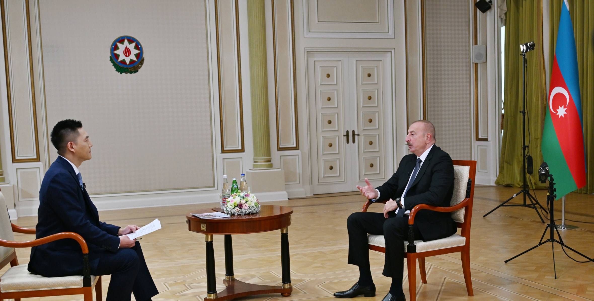 Ильхам Алиев дал интервью китайской медиакорпорации China Media Group