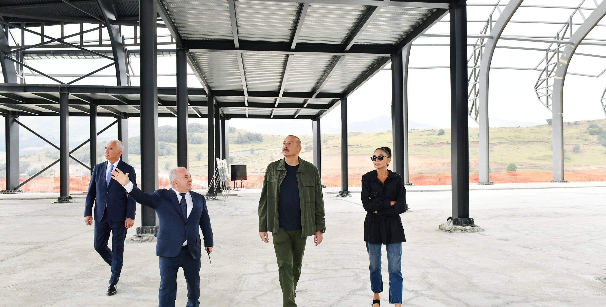 Ilham Aliyev examined construction progress of Lachin International Airport