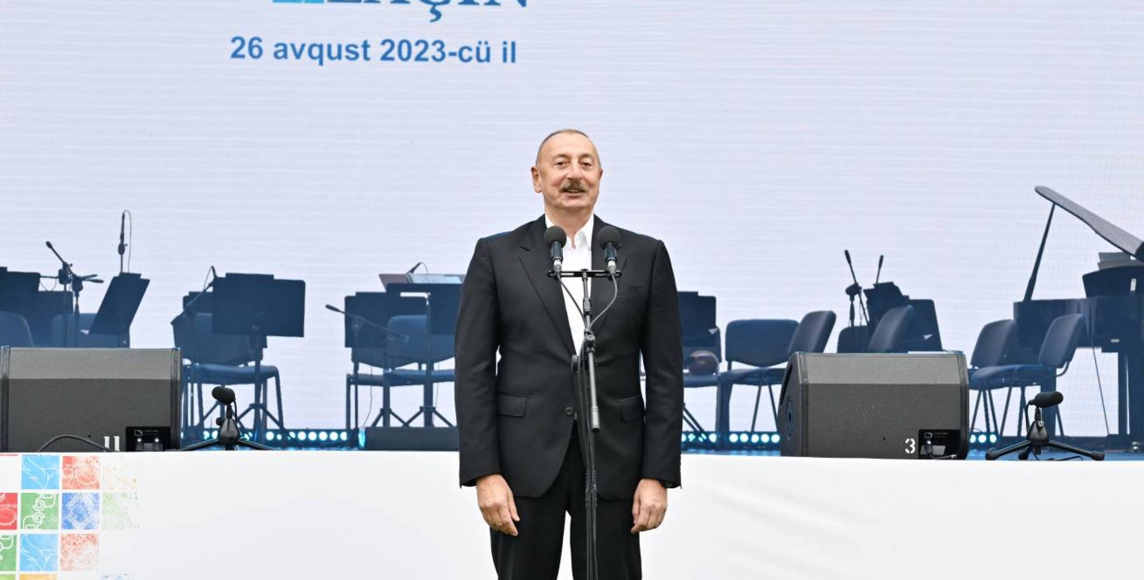 Речь Ильхама Алиева на праздничном мероприятии «День города Лачин» на берегу реки Хакари