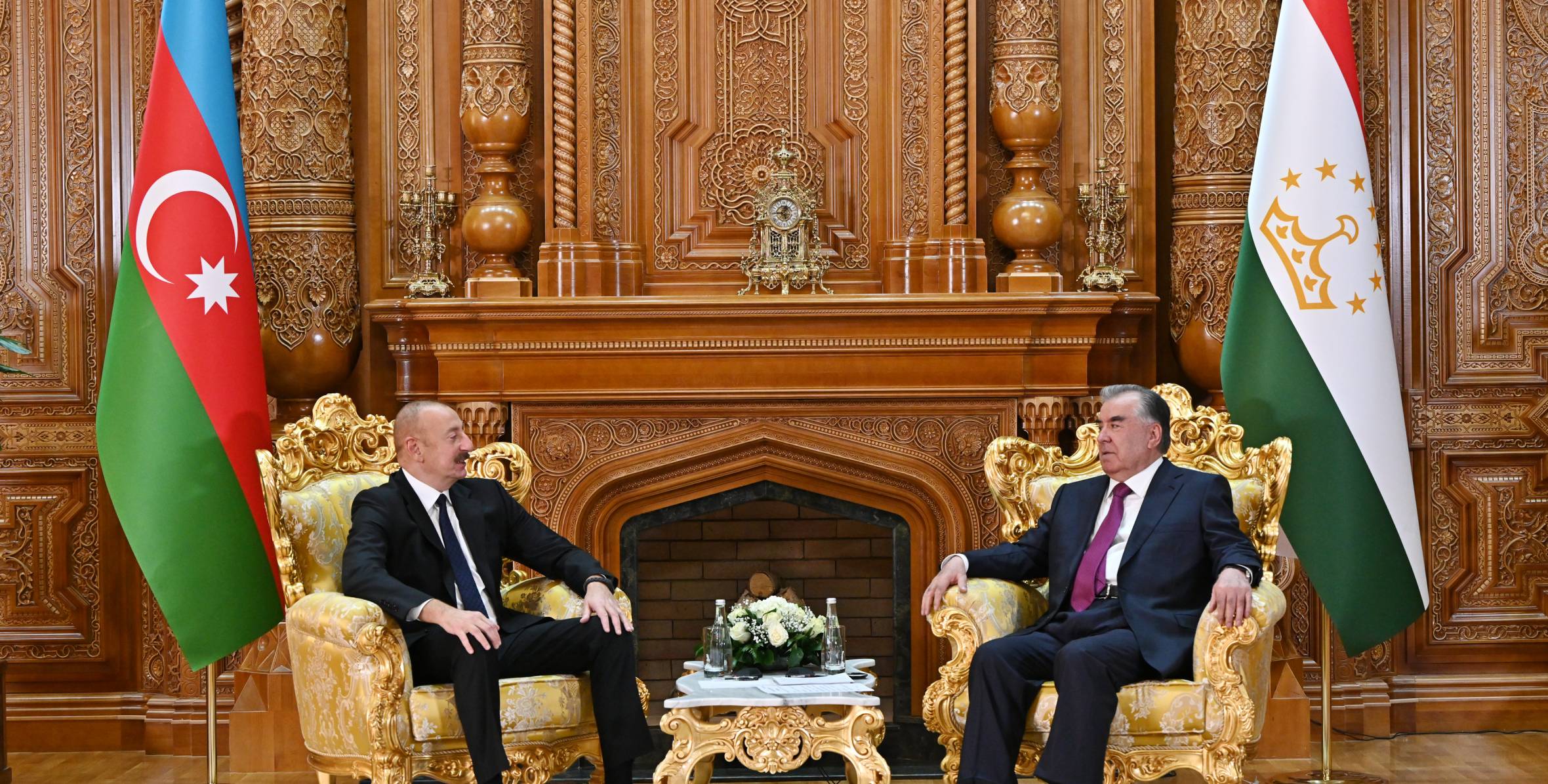 В Душанбе состоялась встреча Ильхама Алиева и Президента Таджикистана Эмомали Рахмона один на один