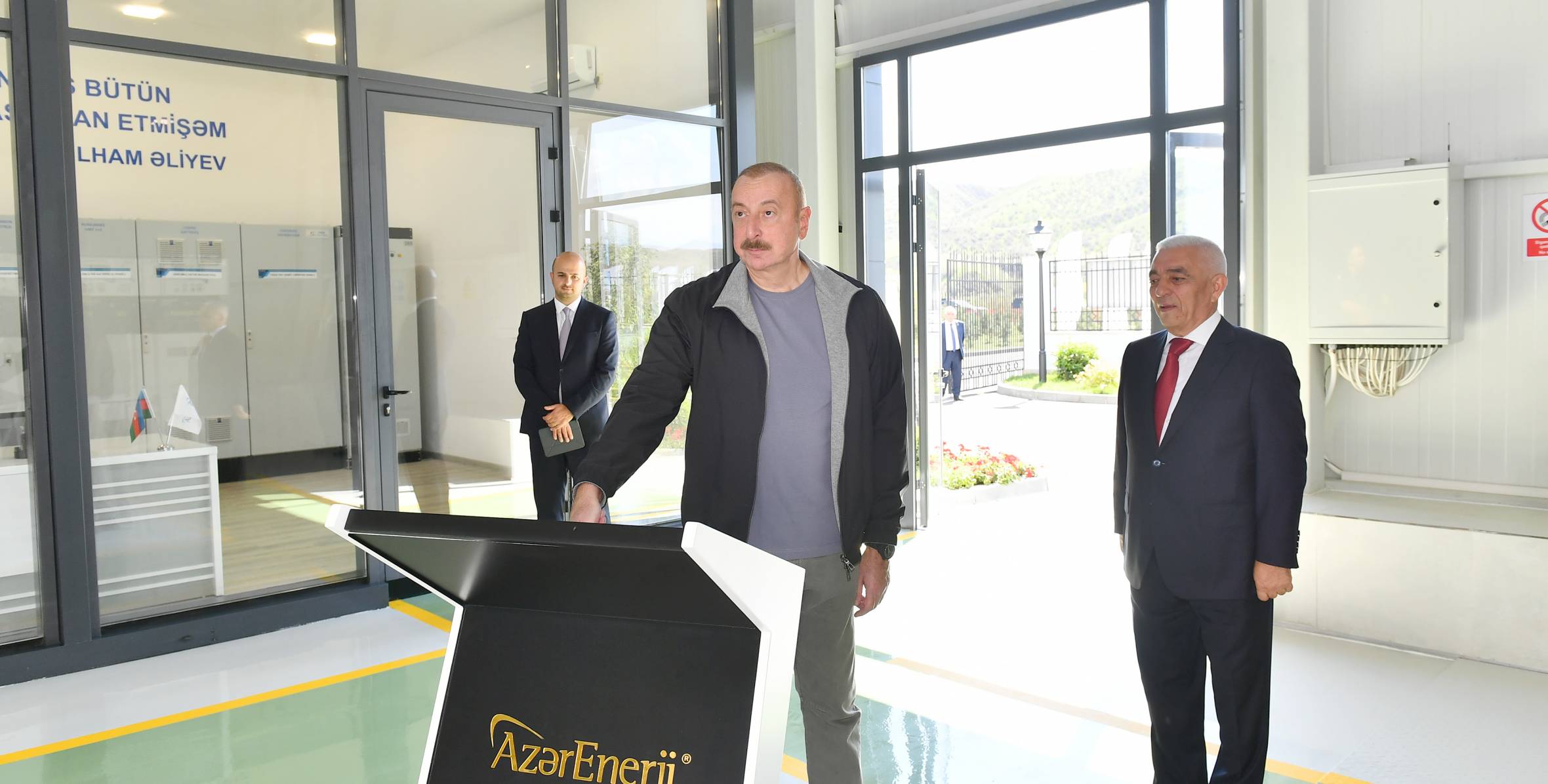 Ильхам Алиев принял участие в открытии гидроэлектростанции «Джахангирбейли» ОАО «АзерЭнержи»