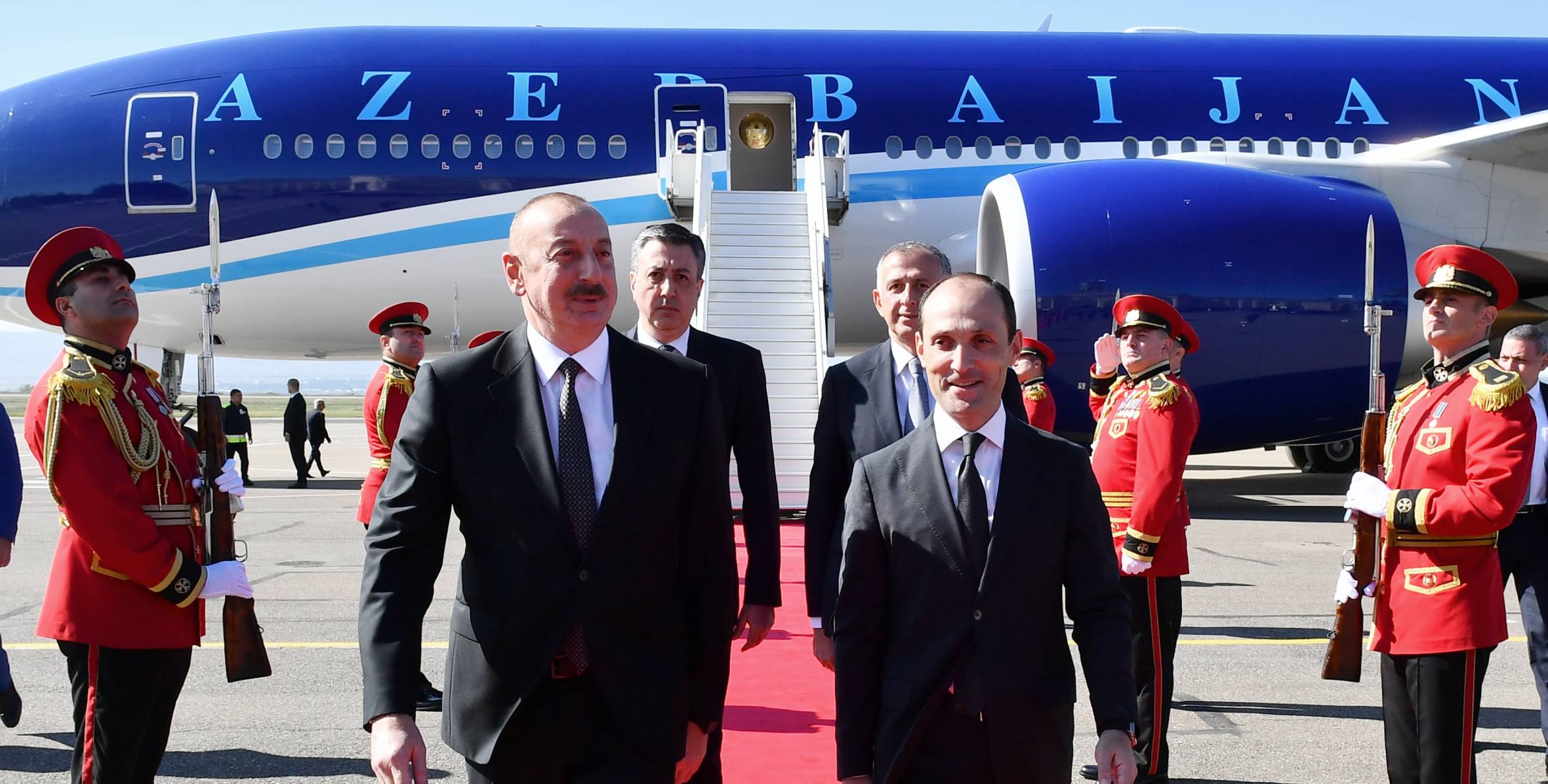 Ilham Aliyev arrived in Georgia for working visit