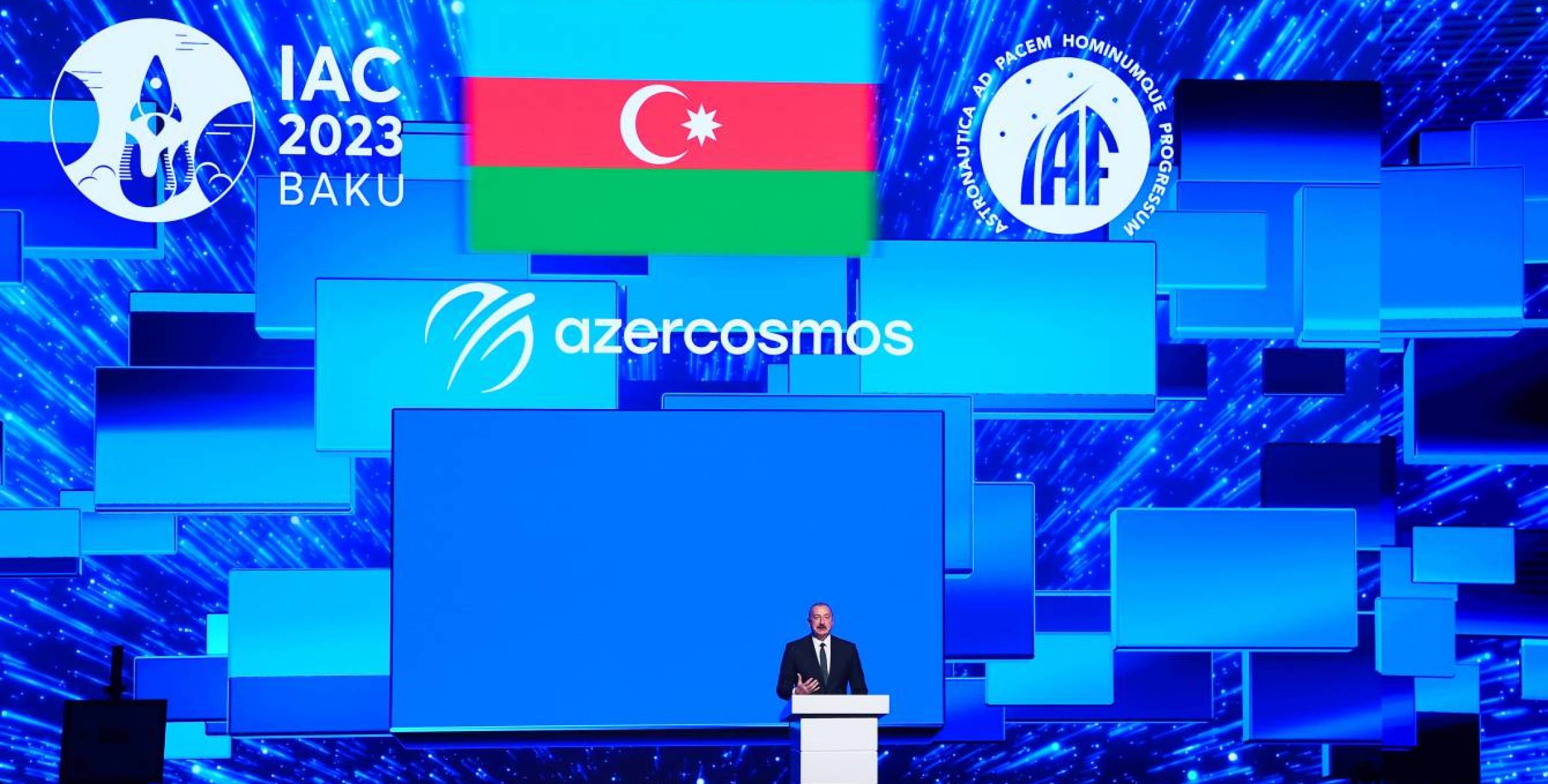 Речь Ильхама Алиева на церемонии открытия 74-го Международного астронавтического конгресса