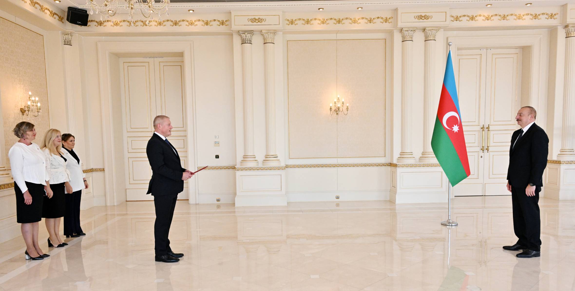 Ilham Aliyev received credentials of incoming ambassador of Latvia