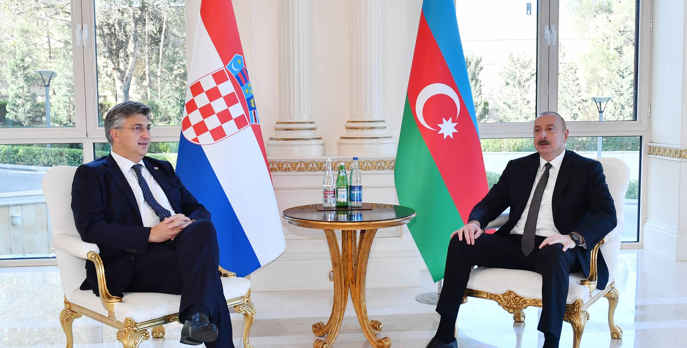 Состоялась встреча Ильхама Алиева с премьер-министром Хорватии Андреем Пленковичем