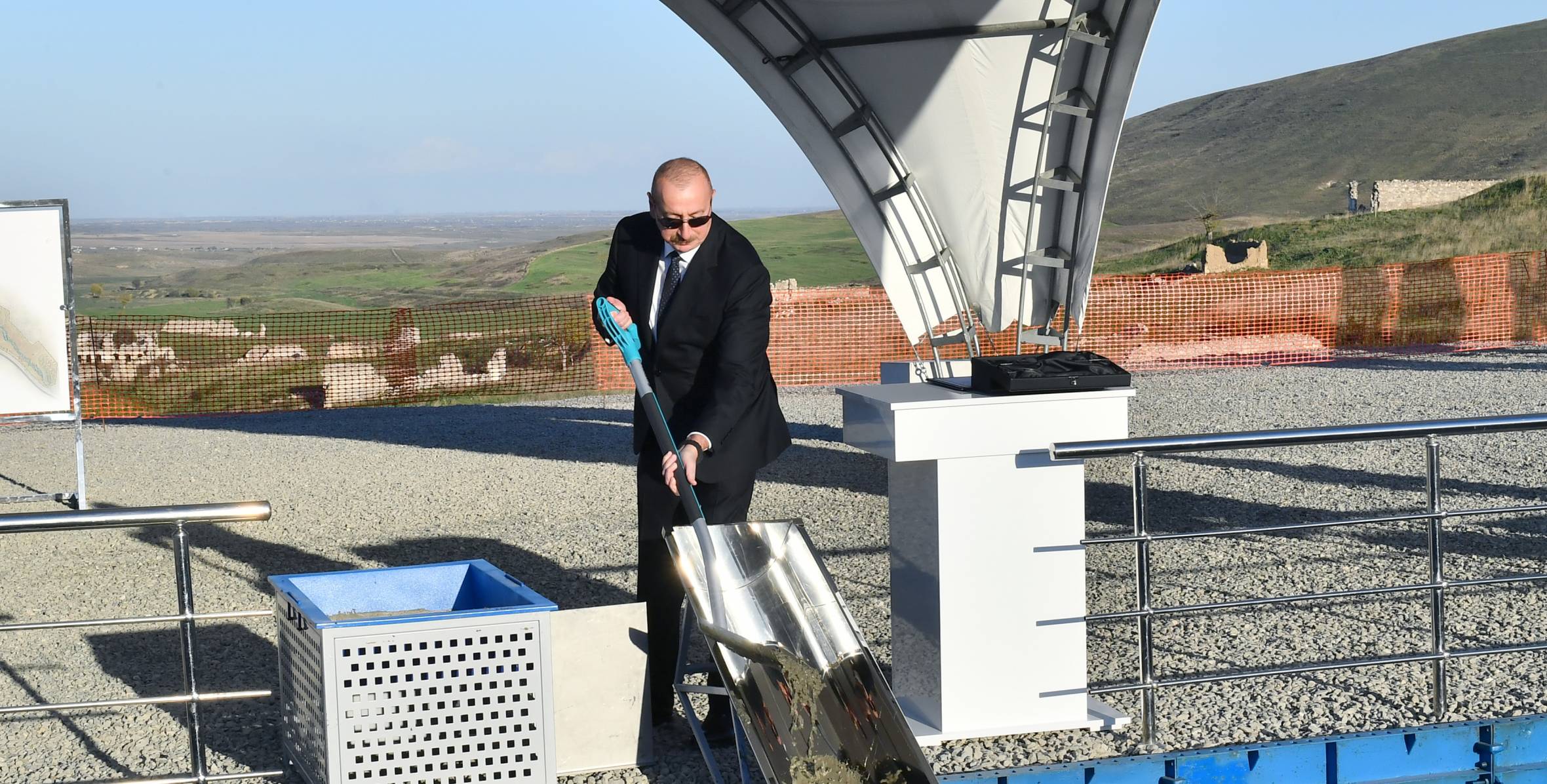 Ilham Aliyev laid foundation stone for village of Gargabazari in Fuzuli district