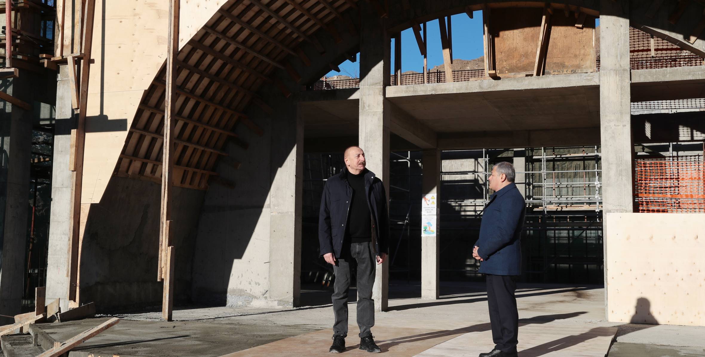 Ilham Aliyev examined construction progress of Dashalti village mosque