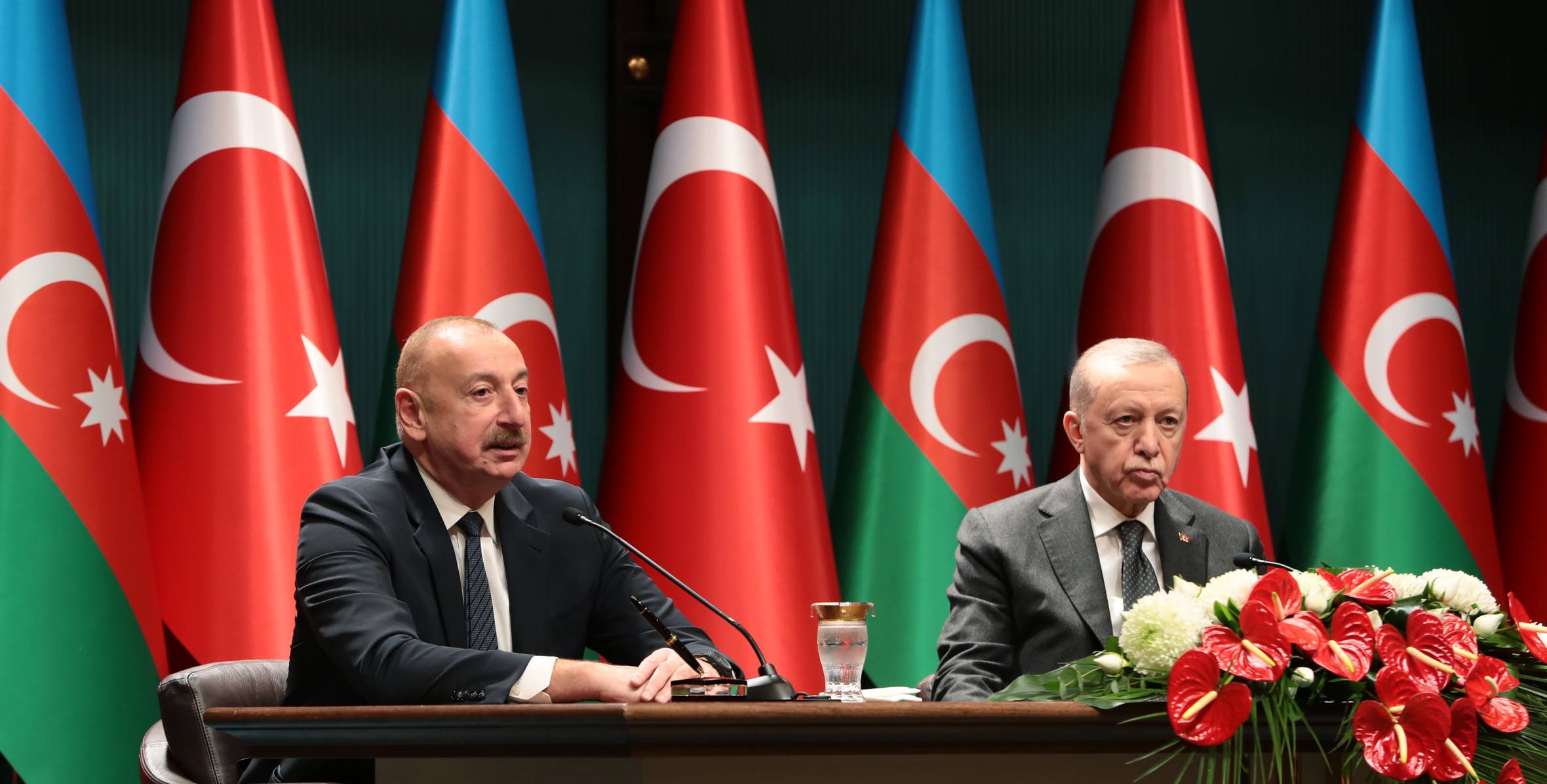 Azerbaijani and Turkish presidents made press statements
