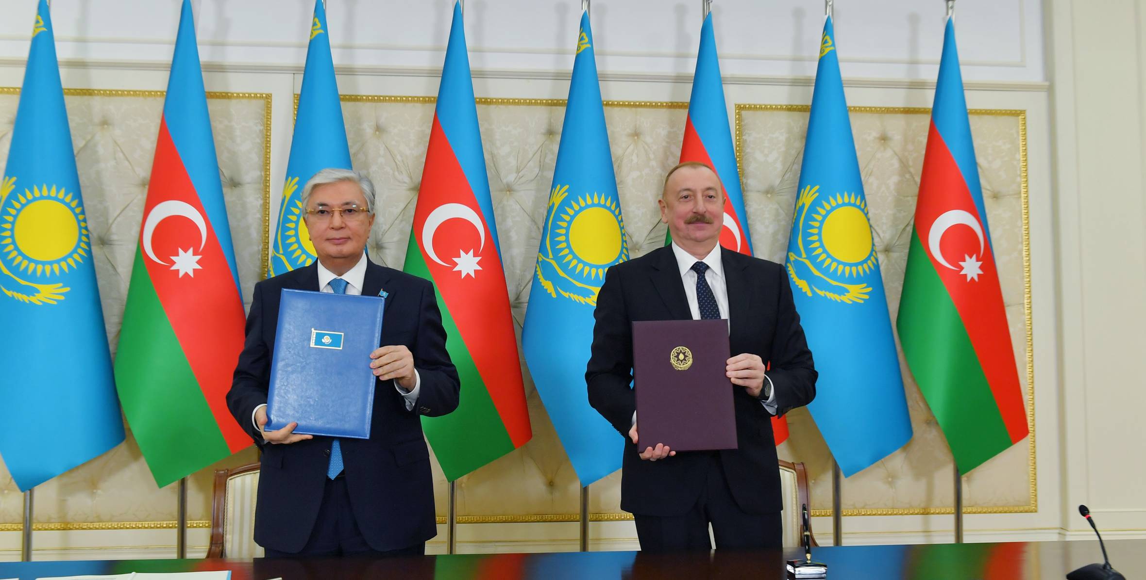Ceremony of signing Azerbaijan-Kazakhstan documents was held
