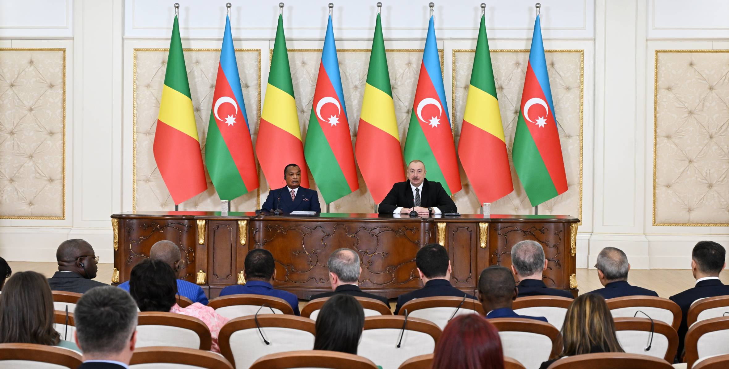 Azerbaijani and Congolese presidents made press statements