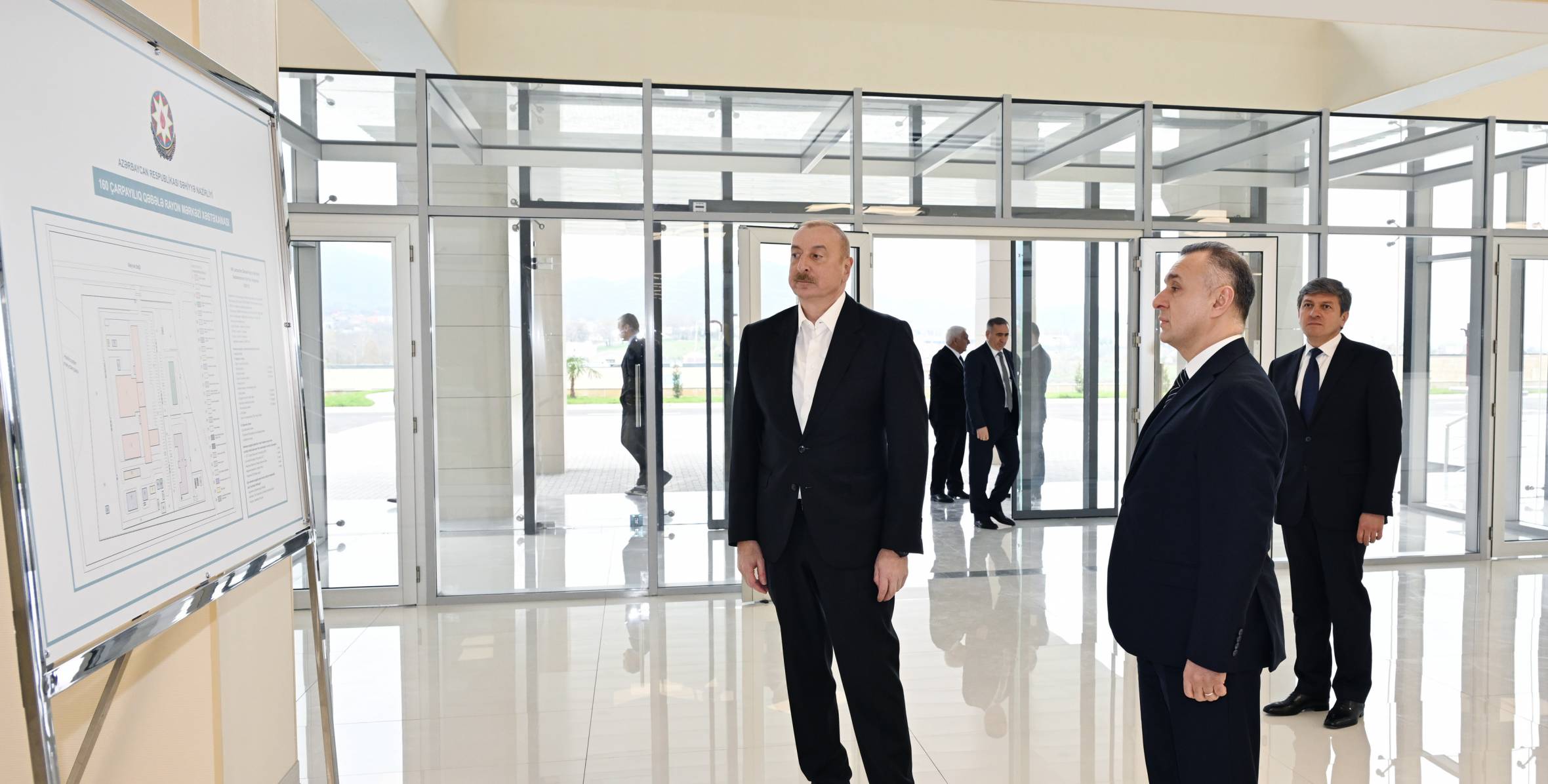 Ilham Aliyev participated in the opening ceremony of the Qabala District Central Hospital
