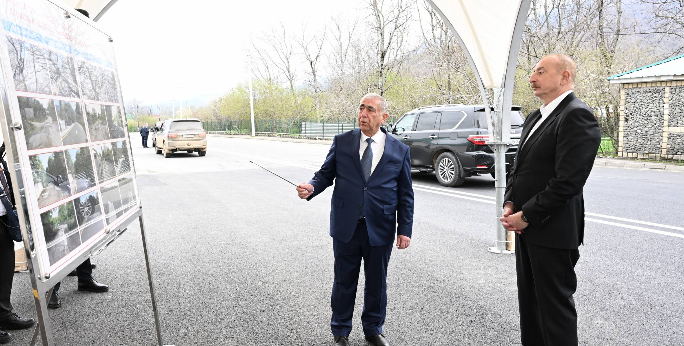 Ильхам Алиев принял участие в открытии автомобильной дороги Беюк Пирали-Кичик Пирали-Хырхатала-Джигателли-Хамзали