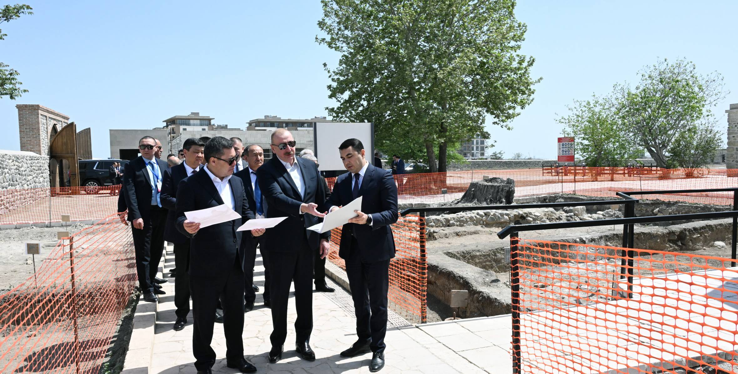 Presidents of Azerbaijan and Kyrgyzstan inspected ongoing works at Palace of Panahali Khan and Imarat complex in Aghdam