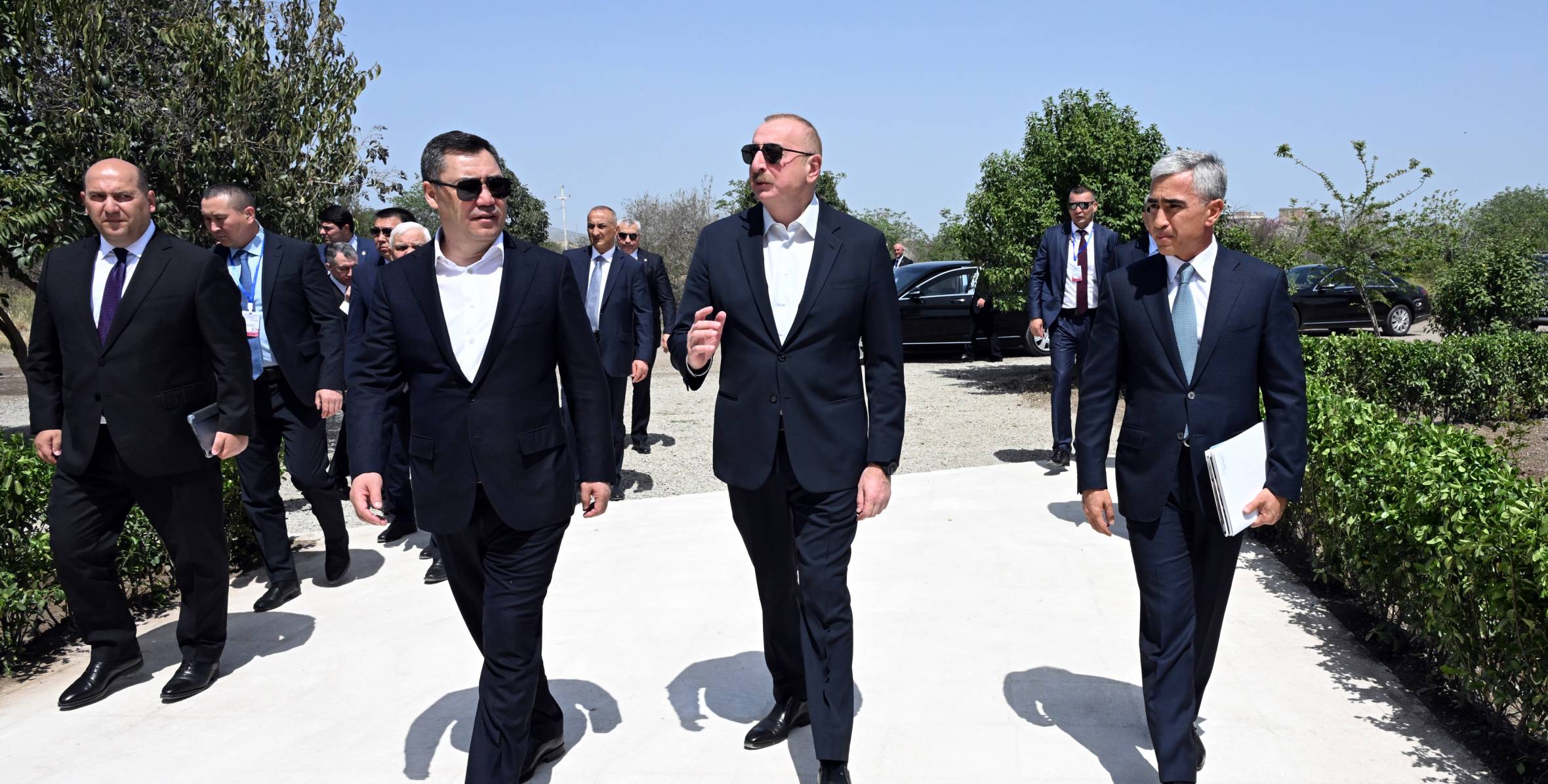 Ilham Aliyev and President Sadyr Zhaparov attended opening of Aghdam Juma Mosque after restoration