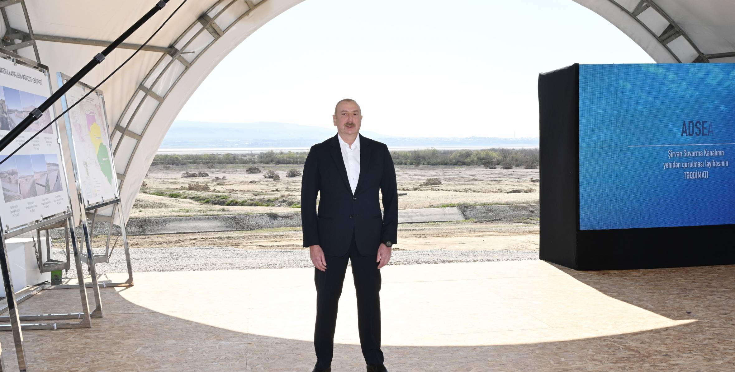 Speech by Ilham Aliyev at the groundbreaking ceremony for Shirvan irrigation canal in Hajigabul district