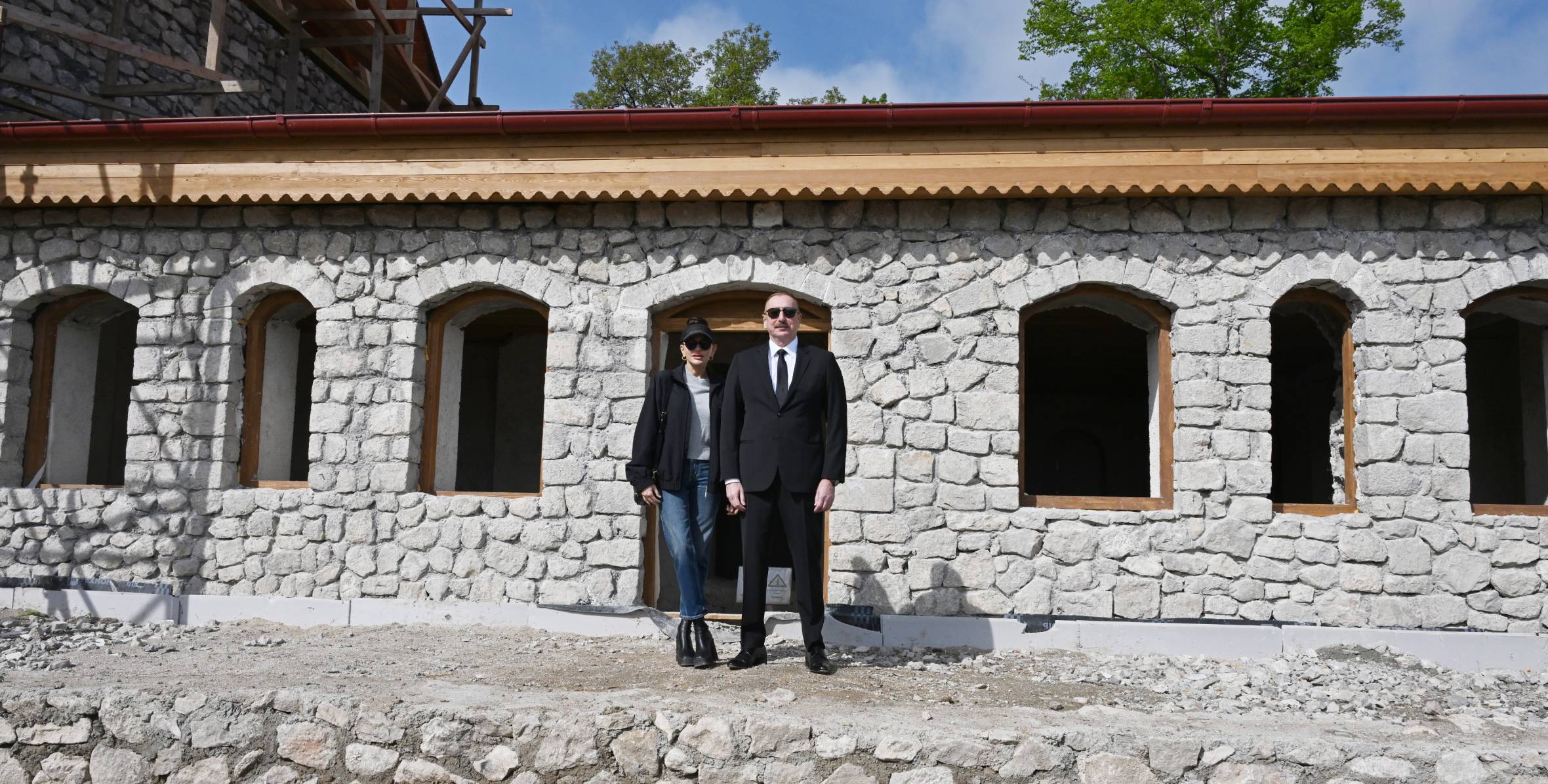 Ilham Aliyev and First Lady Mehriban Aliyeva oversaw ongoing restoration work at Uzeyir Hajibeyli House Museum in Shusha