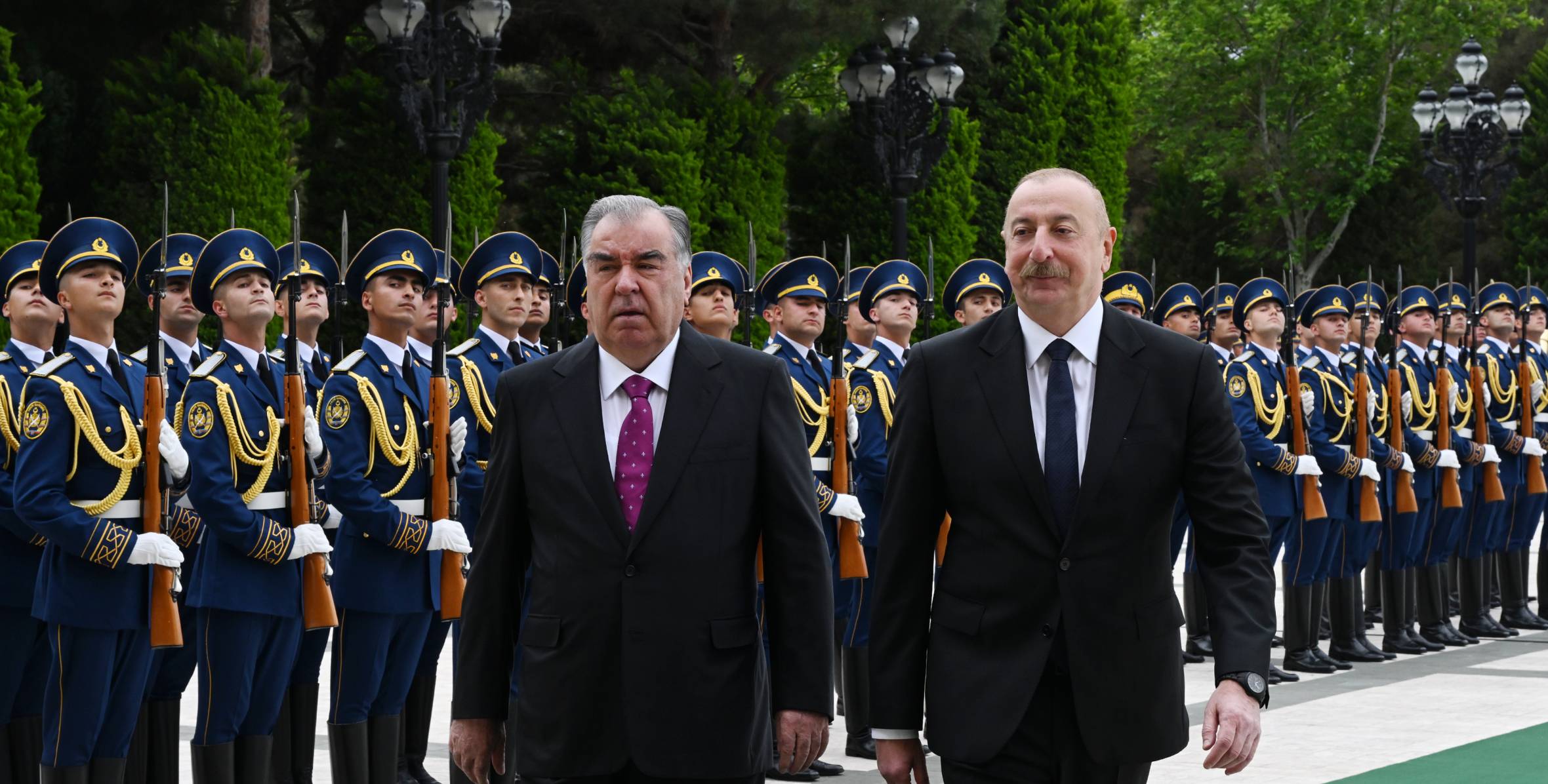 Tacikistan Prezidenti Emoməli Rəhmonun rəsmi qarşılanma mərasimi olub