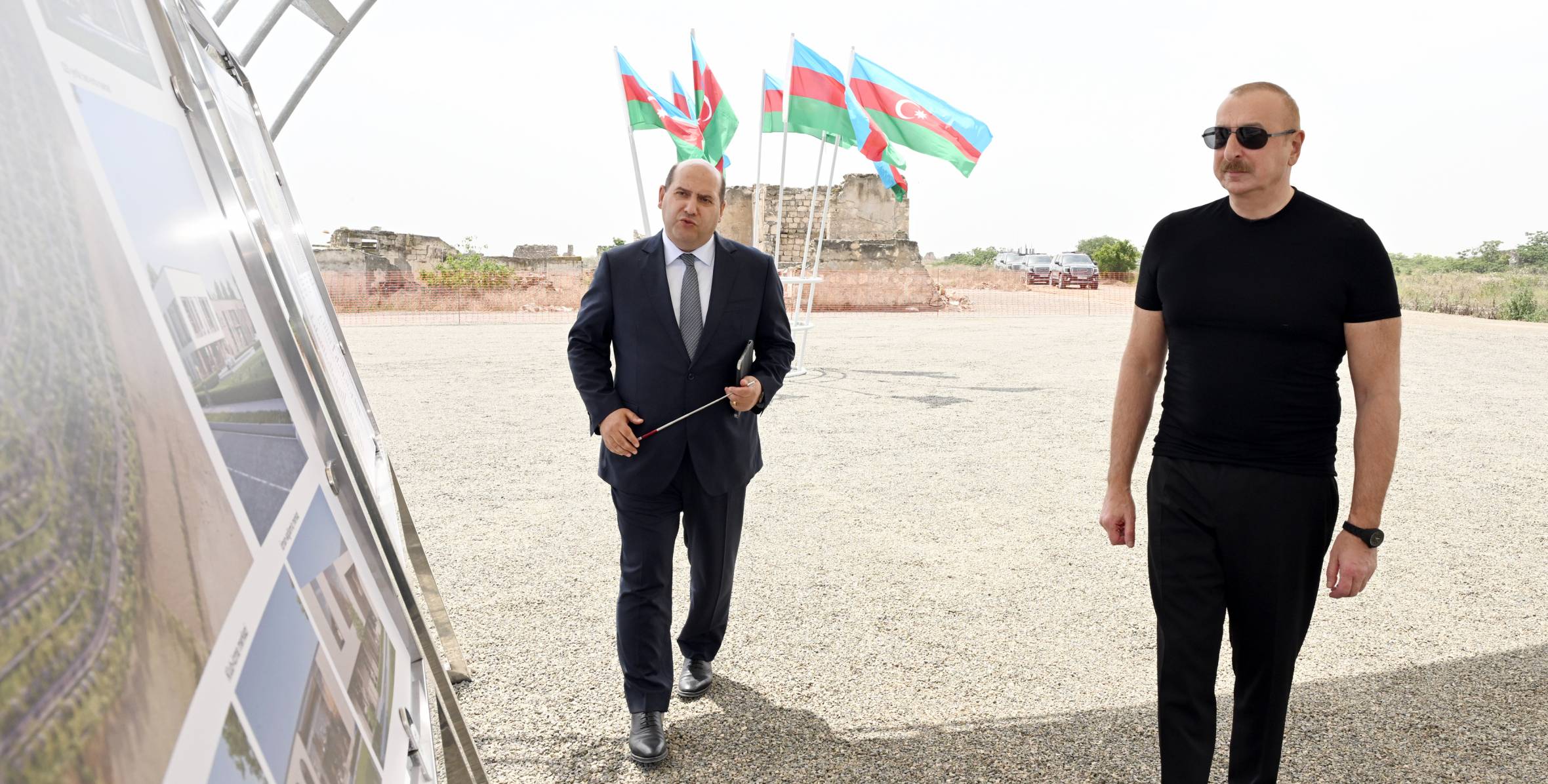 Ilham Aliyev laid foundation stone for Namirli village in Aghdam district