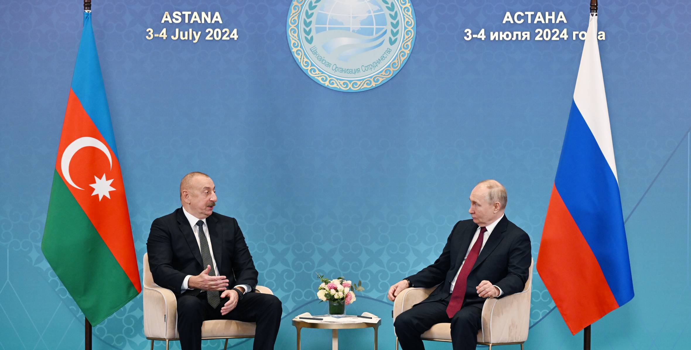 В Астане состоялась встреча Ильхама Алиева с Президентом России Владимиром Путиным