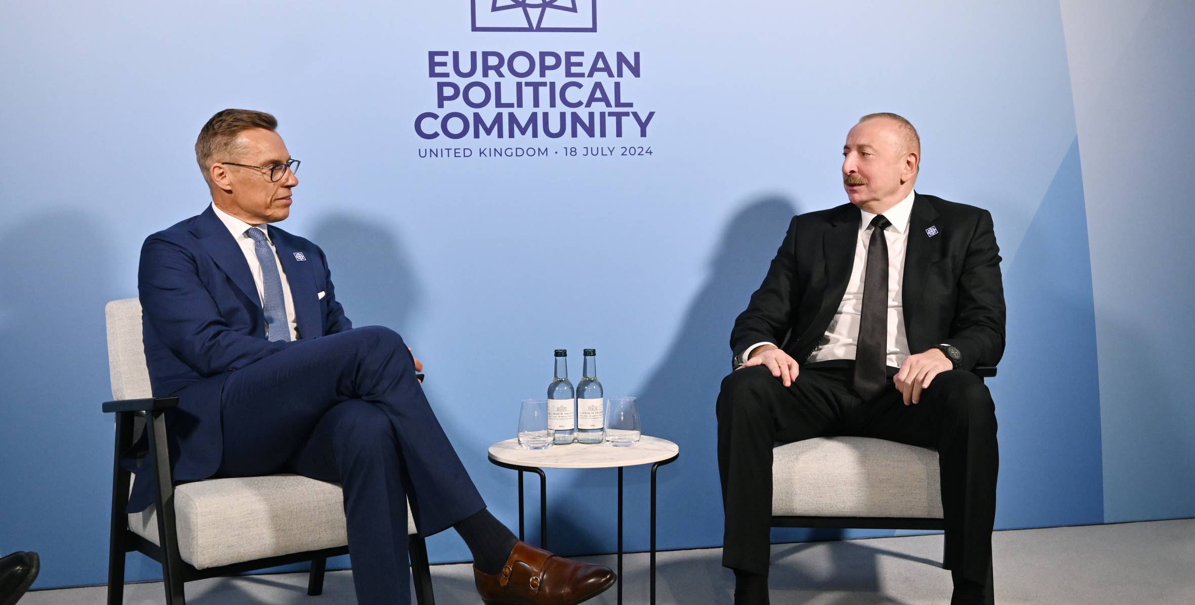lham Əliyev Oksfordda Finlandiya Prezidenti Aleksandr Stubb ilə görüşüb