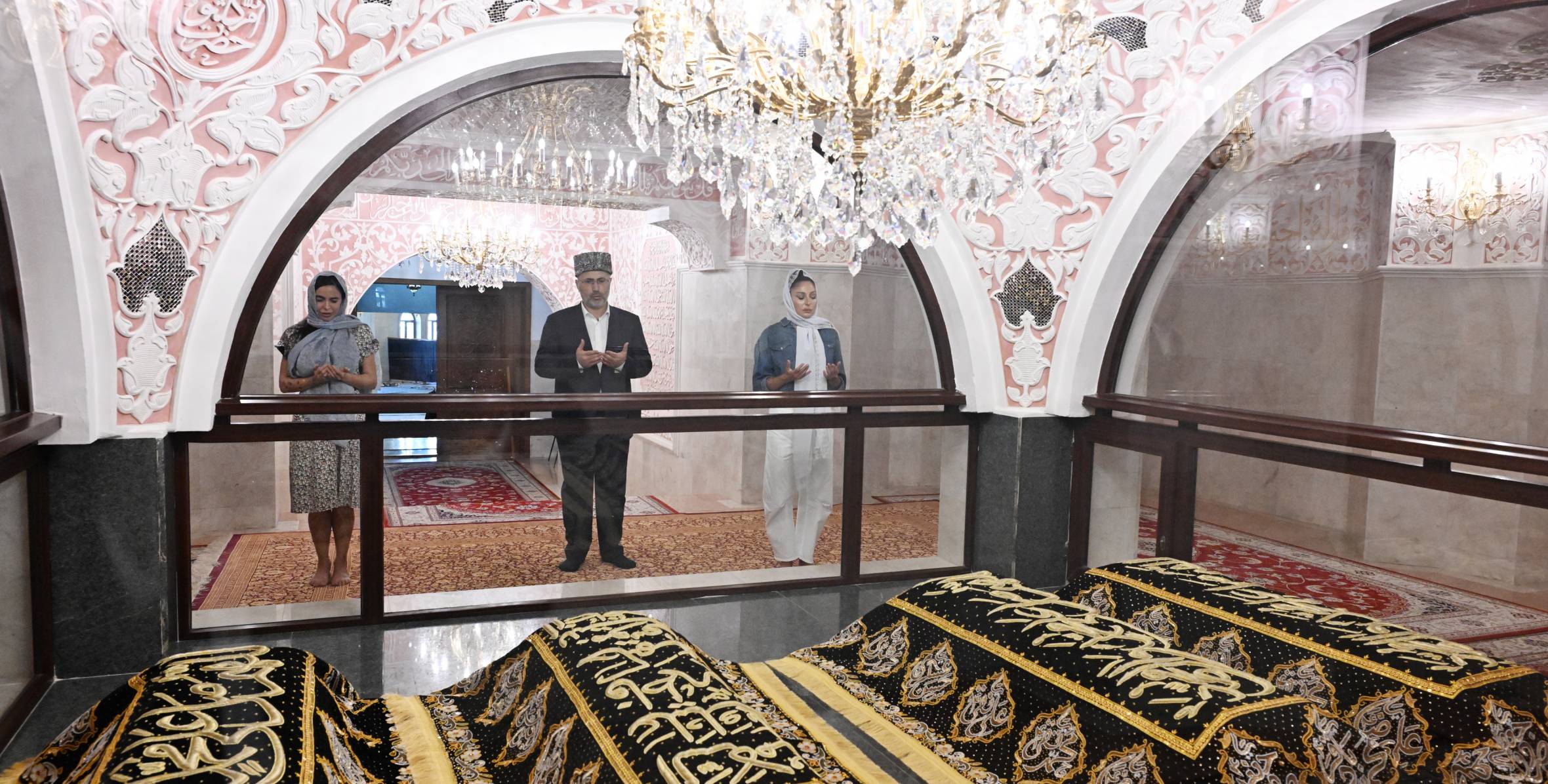 Azerbaijan's First Lady Mehriban Aliyeva visited Bibiheybet Shrine Complex