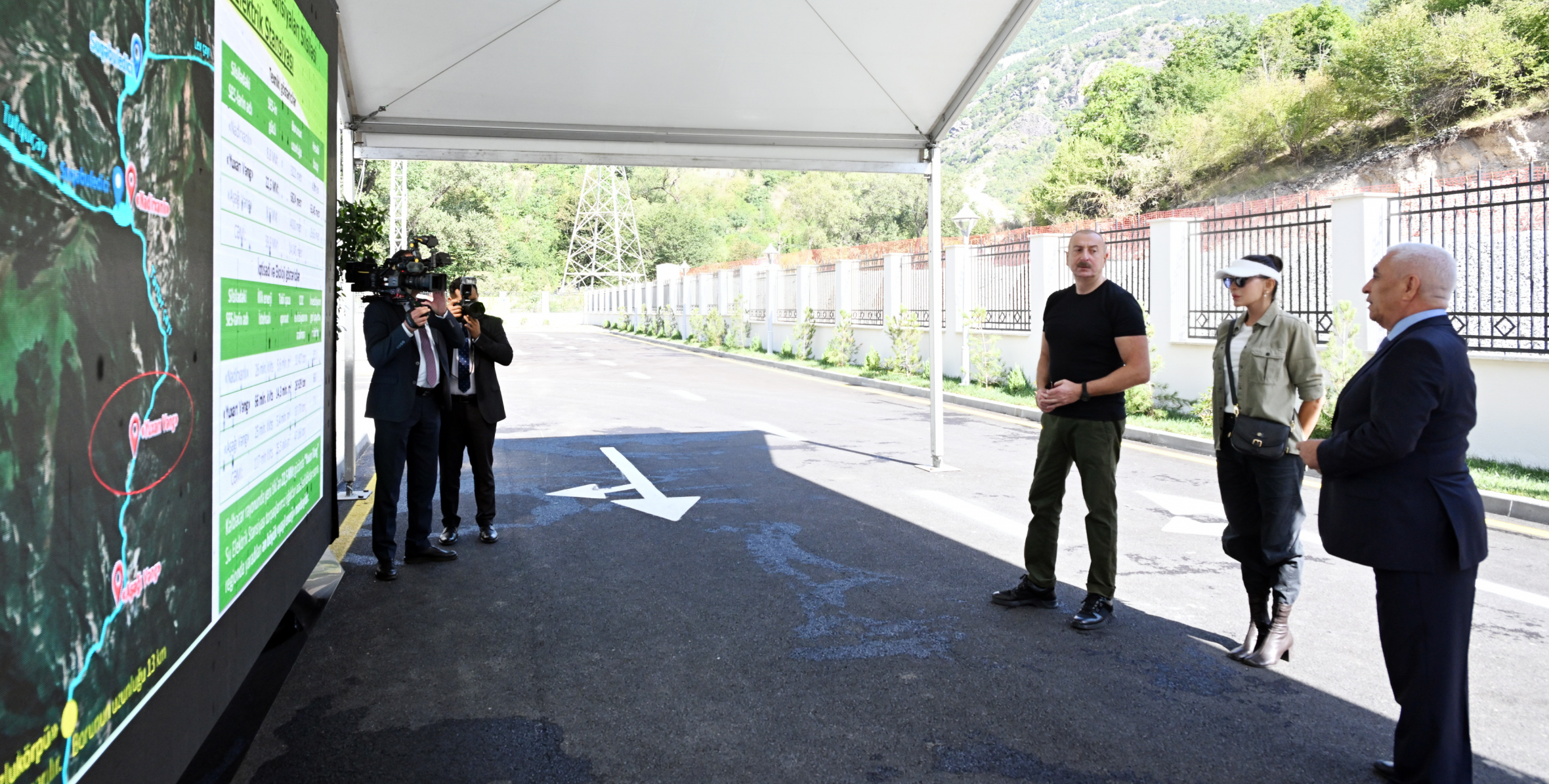 Ilham Aliyev and First Lady Mehriban Aliyeva attended inauguration of “Yukhari Vang" Hydroelectric Power Plant on Tartar River in Kalbajar