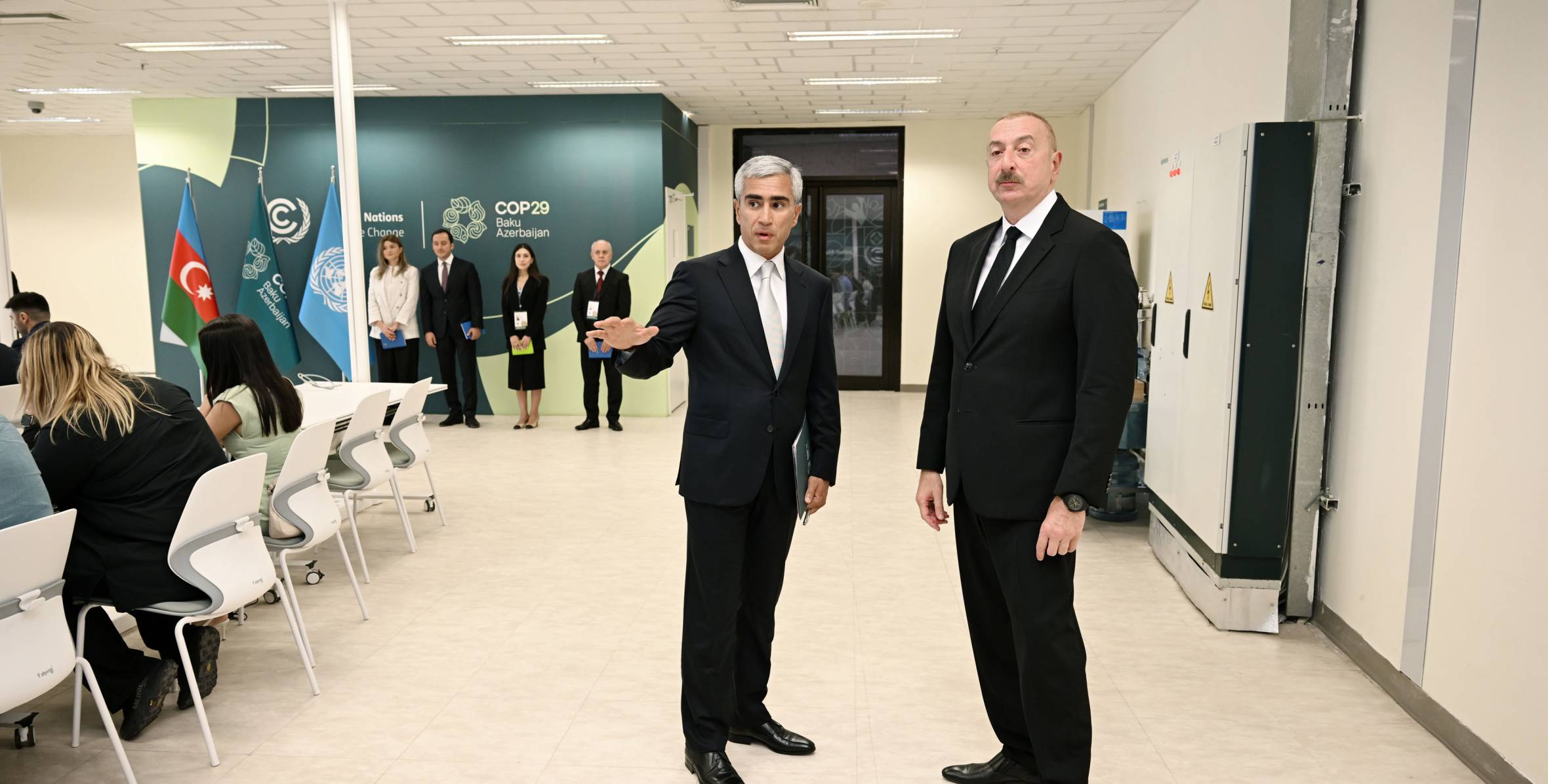 Ilham Aliyev reviews COP29 venue preparations at Baku Olympic Stadium