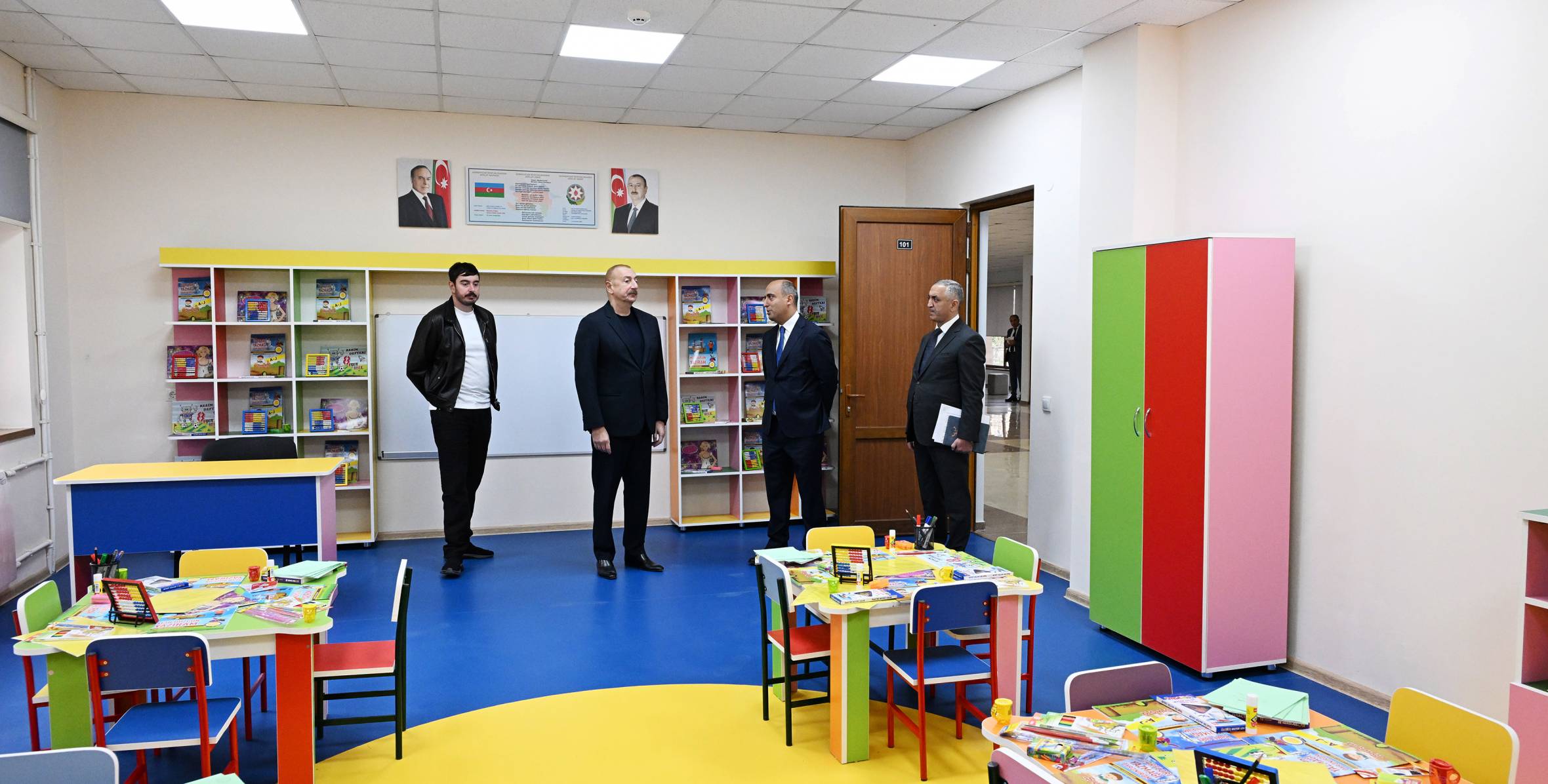 Ilham Aliyev attended the reopening of Nizami Ganjavi Secondary School 4 in Khankendi, following its renovation