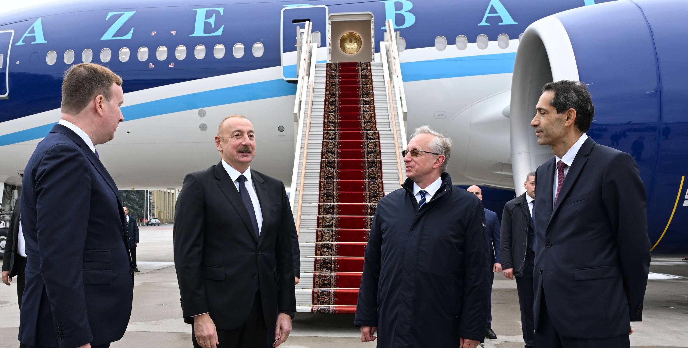 Ilham Aliyev arrived in Russia