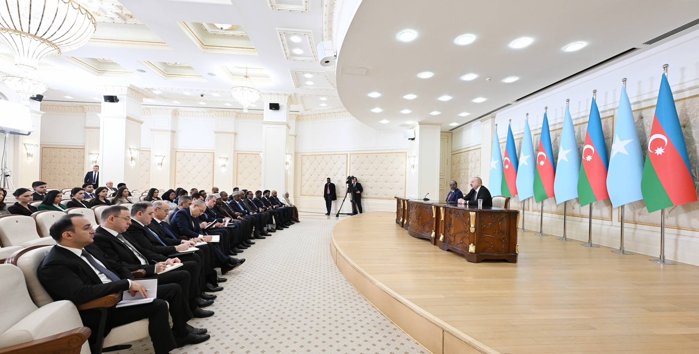 Presidents of Azerbaijan and Somalia made press statements