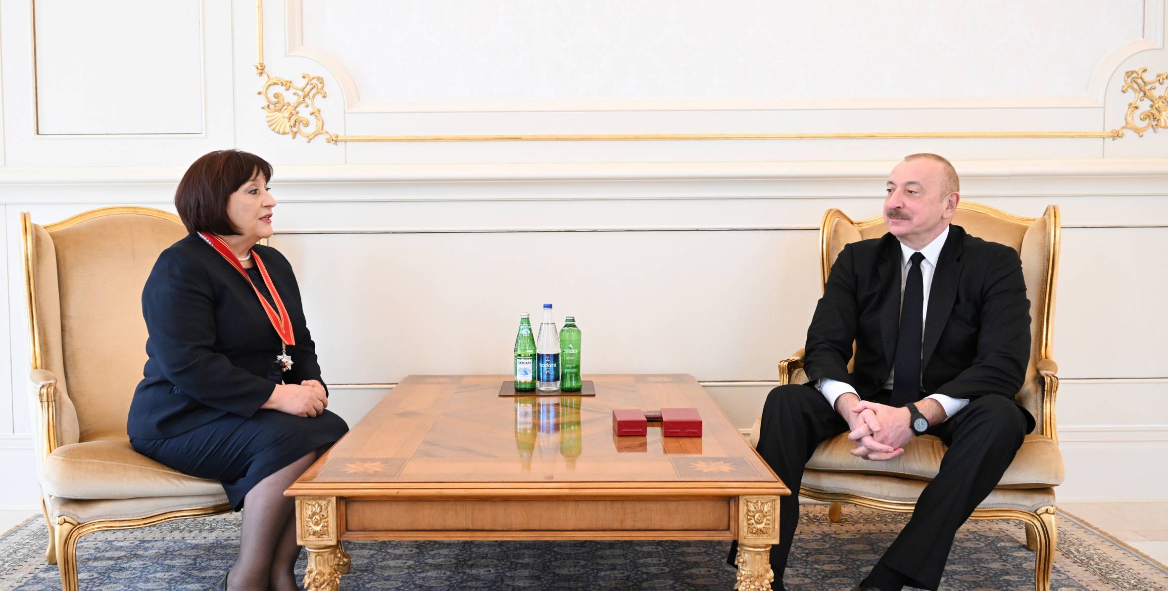 Ilham Aliyev presented “Sharaf” Order to Sahiba Gafarova