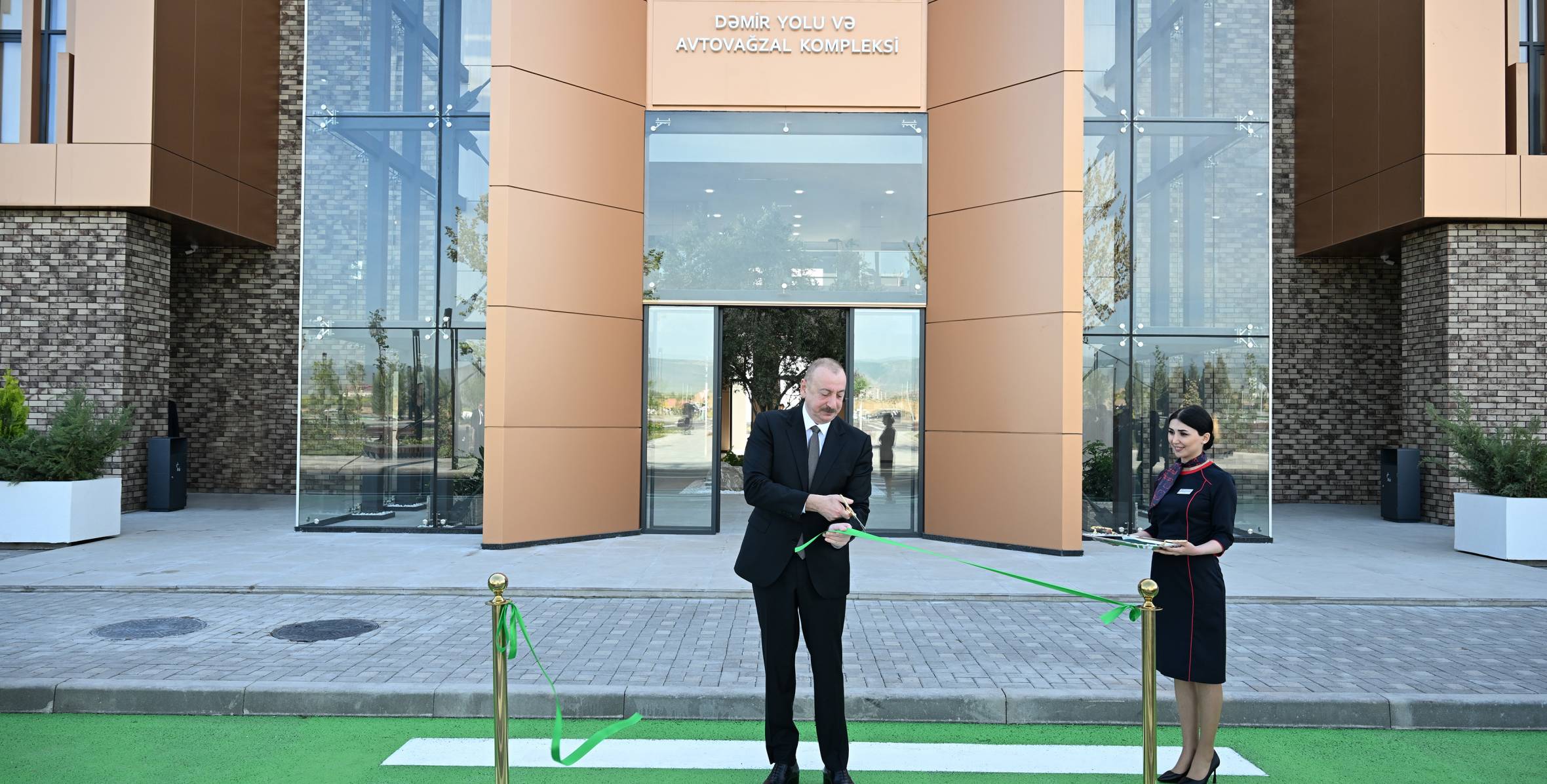 Ilham Aliyev attended opening of Aghdam Railway and Bus Station Complex