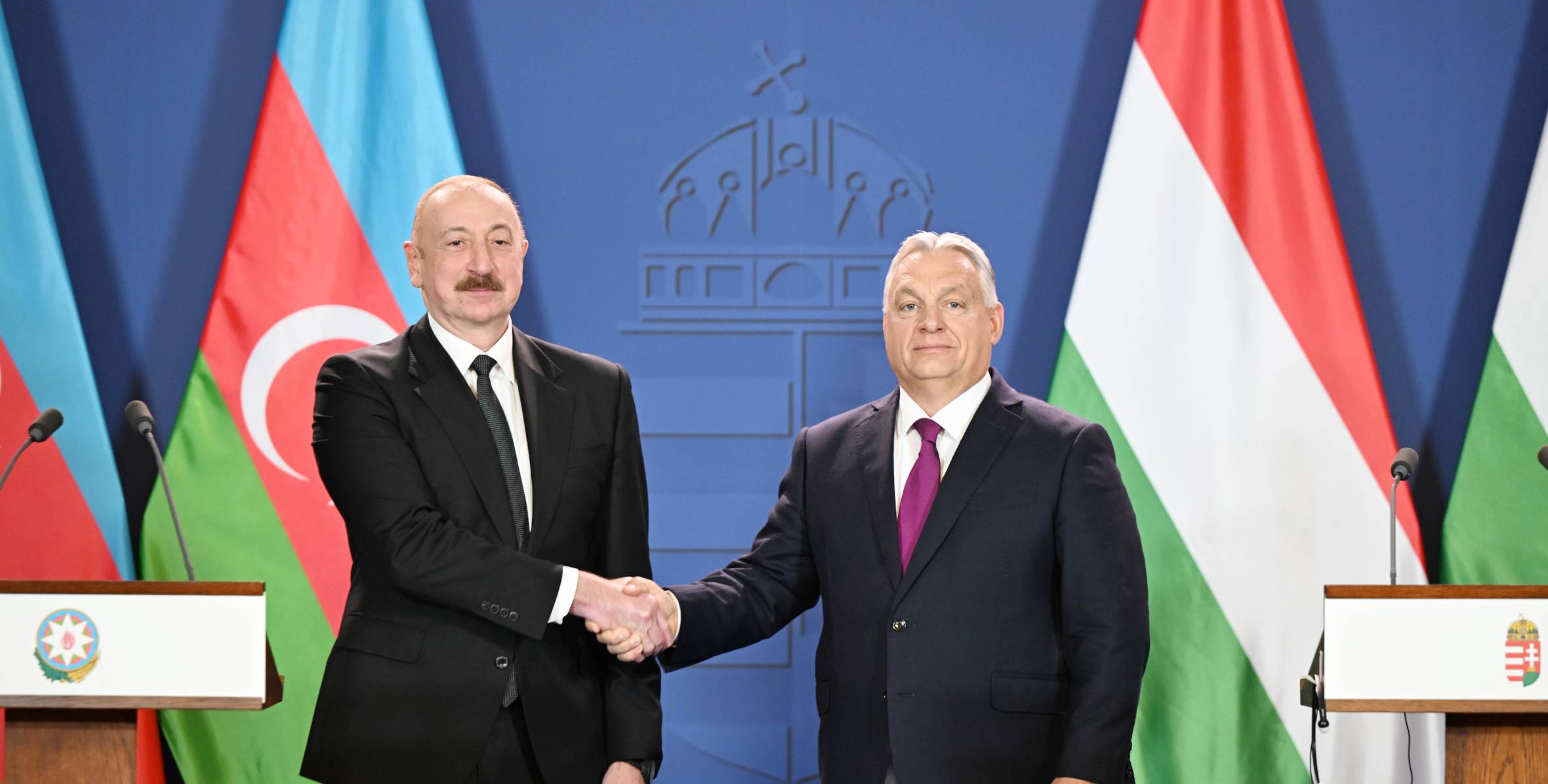 Ilham Aliyev and Prime Minister of Hungary Viktor Orbán delivered press statements