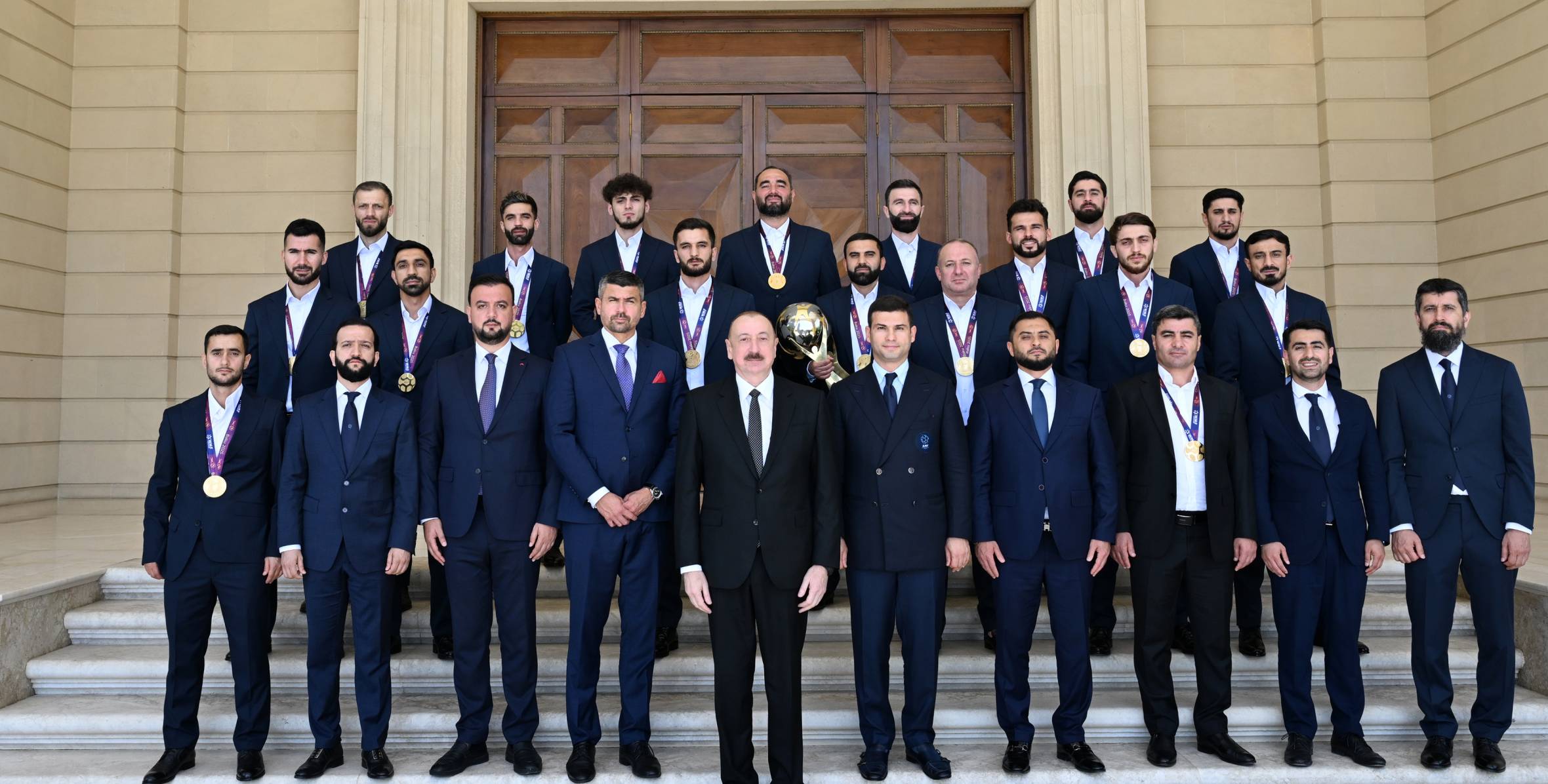 Ilham Aliyev received members of Azerbaijan national team, winners of the Minifootball World Cup