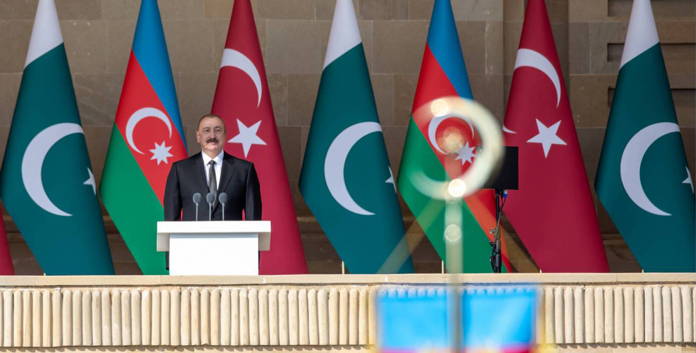 İlham Əliyevin Vətən müharibəsində Qələbənin beşinci ildönümünə həsr olunmuş Hərbi paradda nitqi