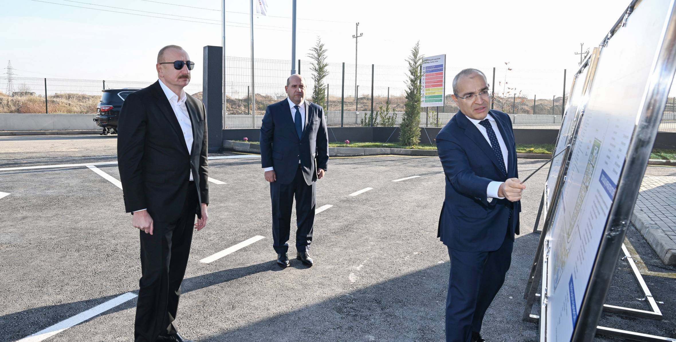 Ilham Aliyev attended opening of metal electric pole production facility in Aghdam