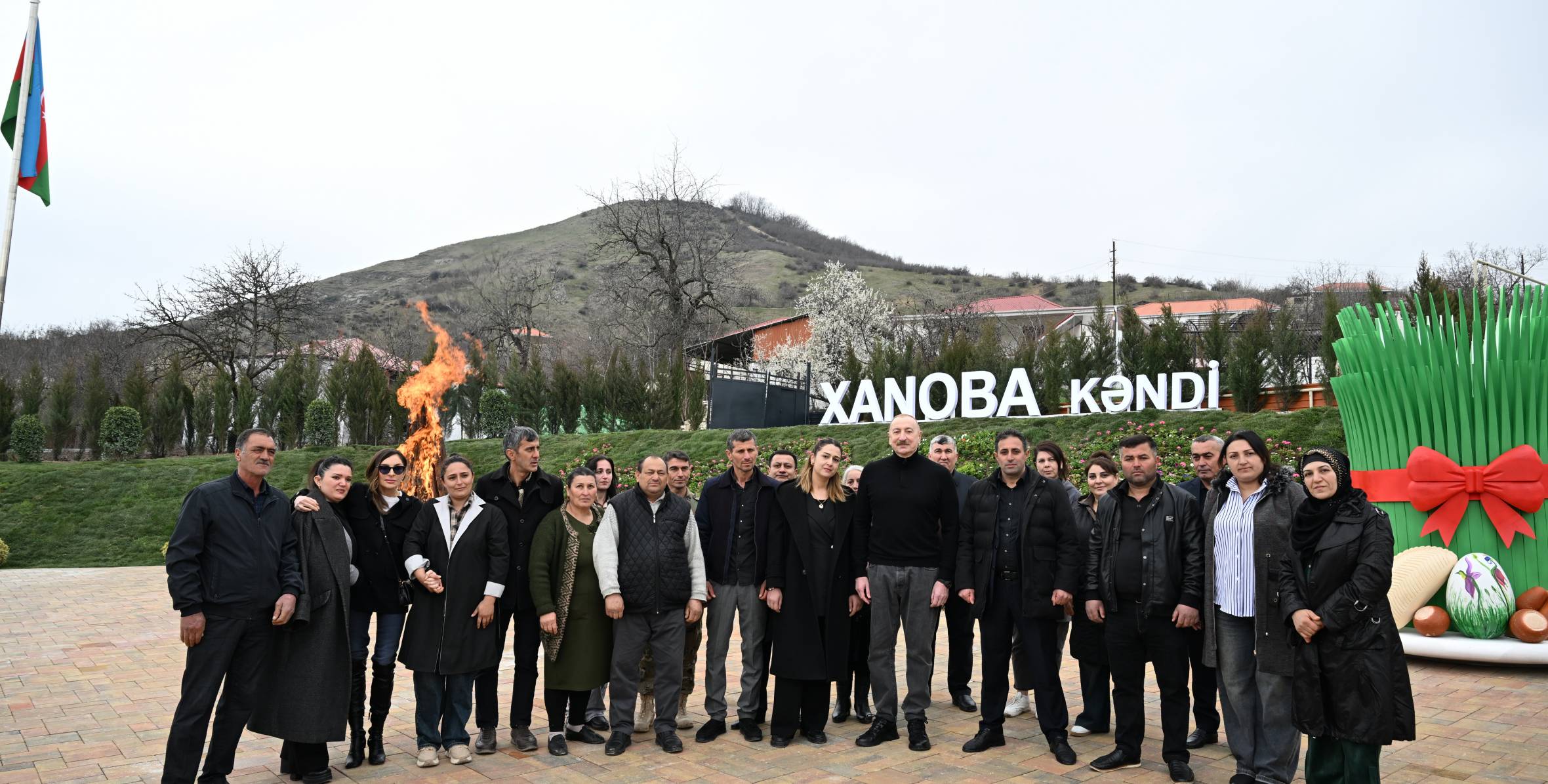 Ilham Aliyev inspected restoration of individual houses and infrastructure in Khanoba village of Khojavend