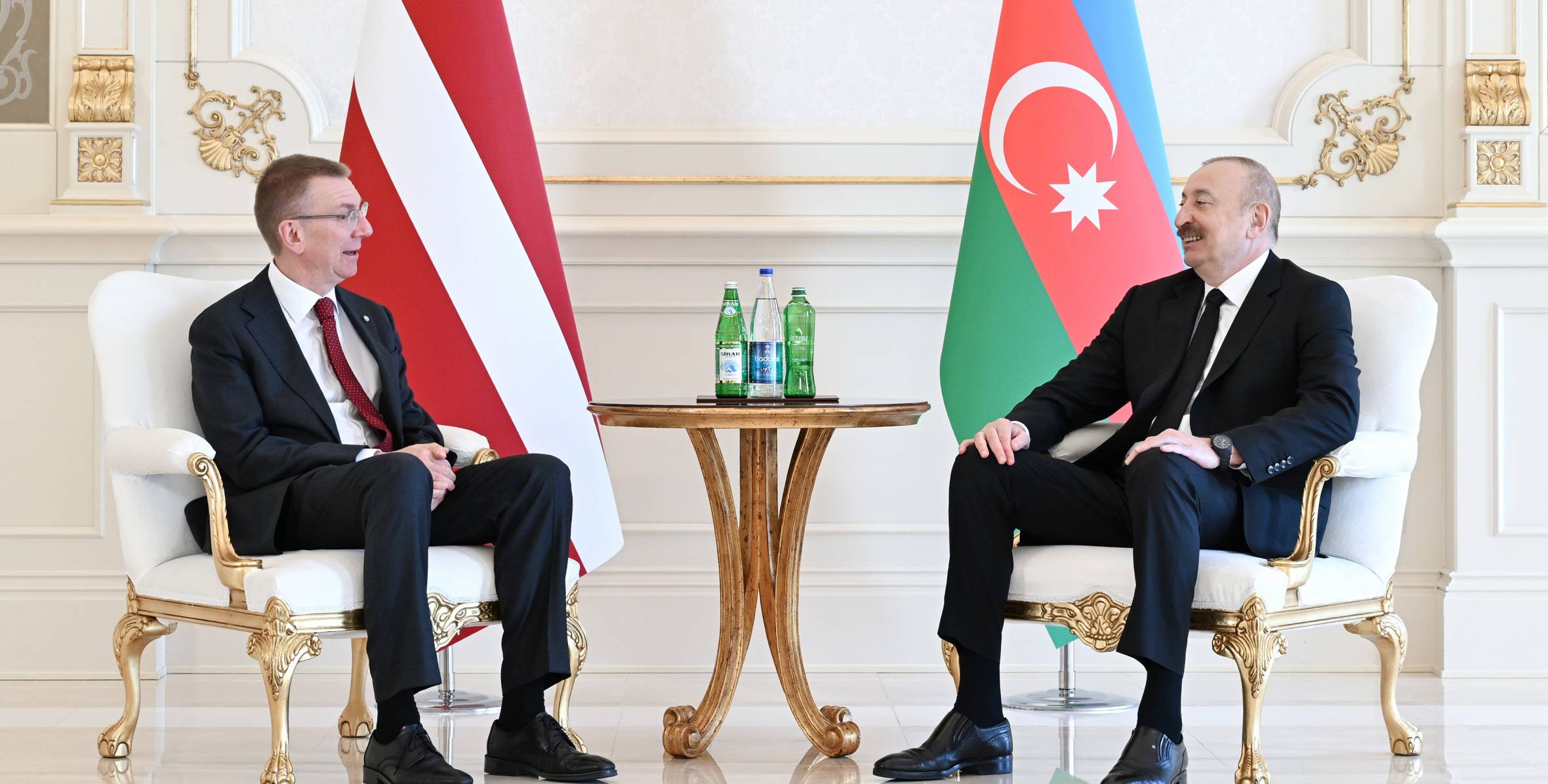 Состоялась встреча Ильхама Алиева с Президентом Латвии один на один