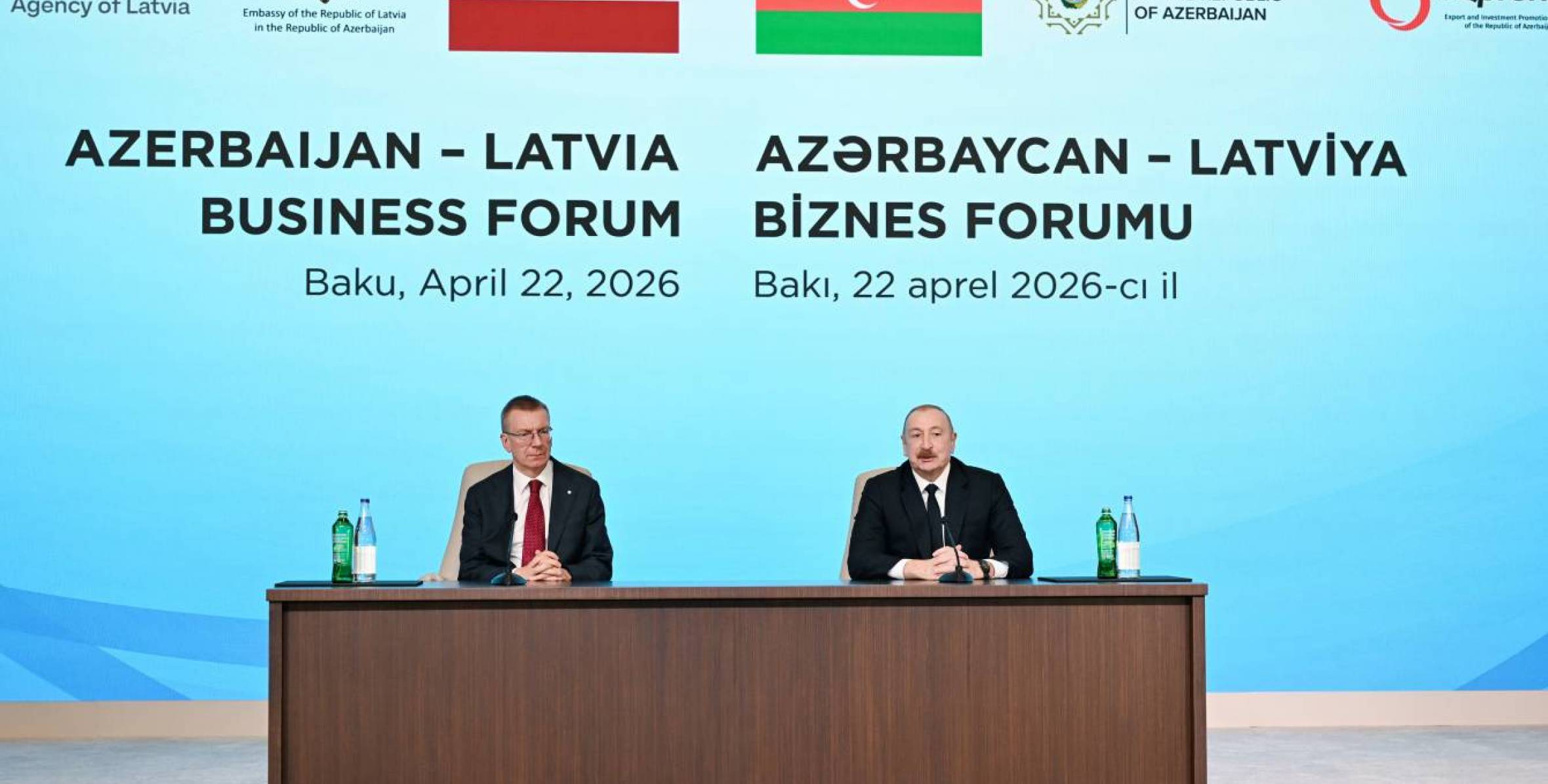 Azərbaycan–Latviya biznes forumunda İlham Əliyevin nitqi