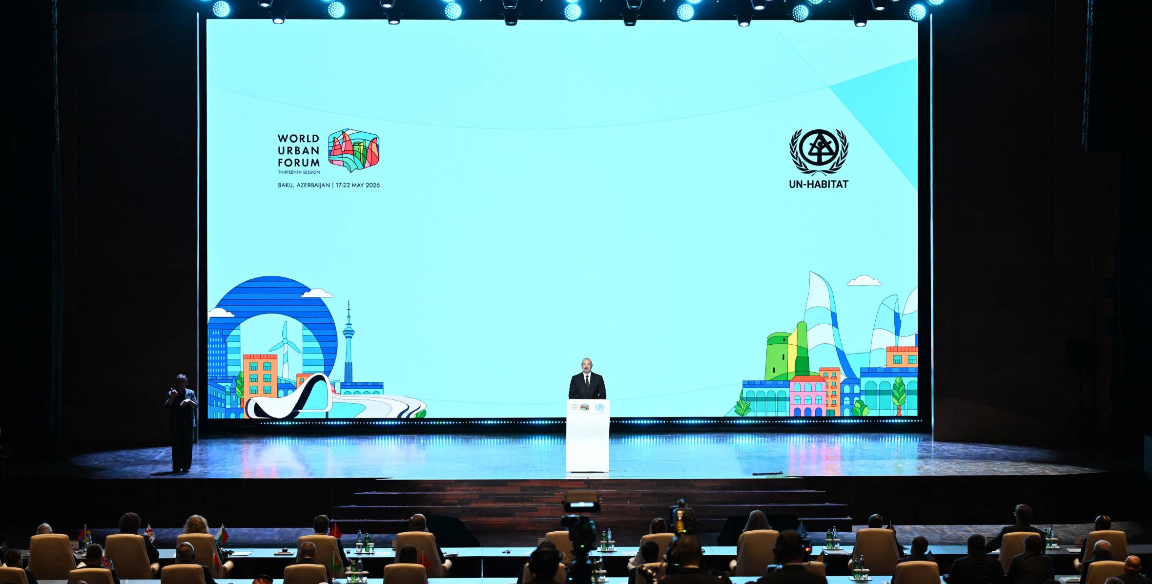 İlham Əliyev Bakıda Ümumdünya Şəhərsalma Forumunun 13-cü Sessiyasının (WUF13) açılış mərasimində iştirak edib