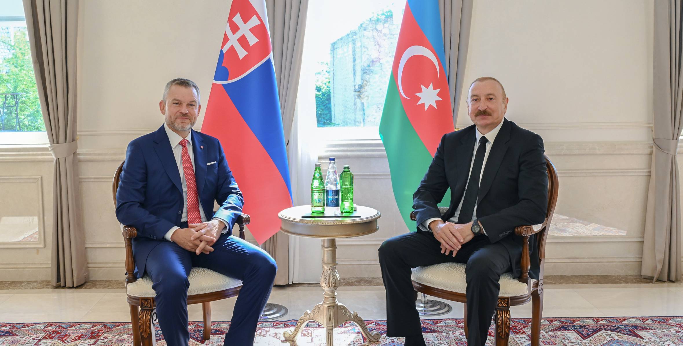 Şuşada Prezident İlham Əliyevin Slovakiya Prezidenti ilə təkbətək görüşü olub