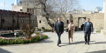 Ilham Aliyev has visited a new museum exhibition established at the Palace of the Shirvanshahs complex