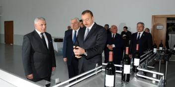 Ilham Aliyev attended the opening of the Shaki winery