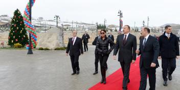 Visit of Ilham Aliyev to Gusar